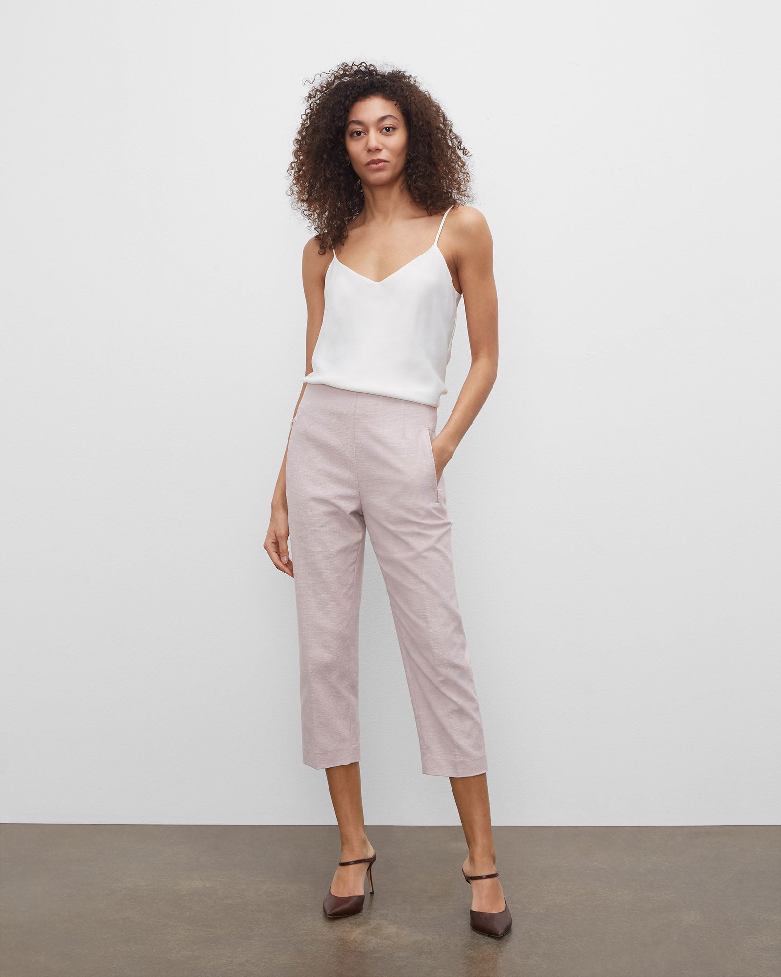CLUB MONACO - Pantalon-cigarette court - Blanc