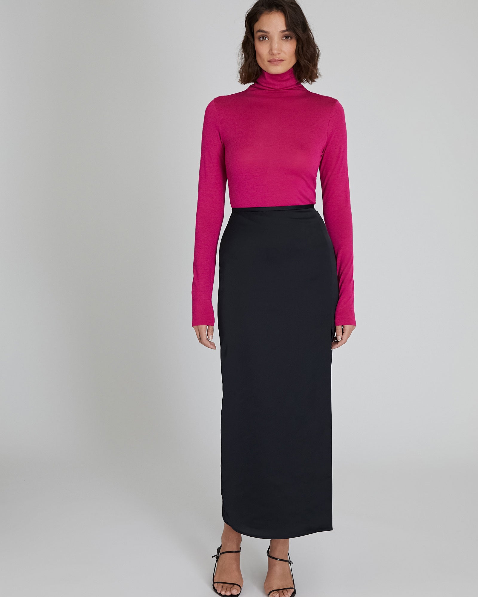 CLUB MONACO - Col roulé Julianna en laine - Rose vif