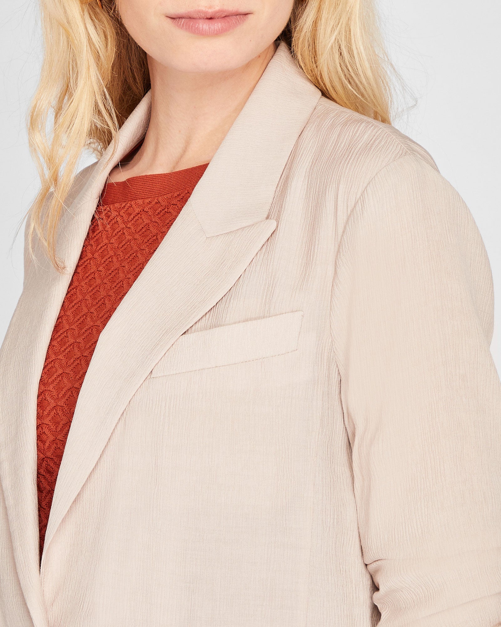 CLUB MONACO - Crinkle Blazer - Light Grey