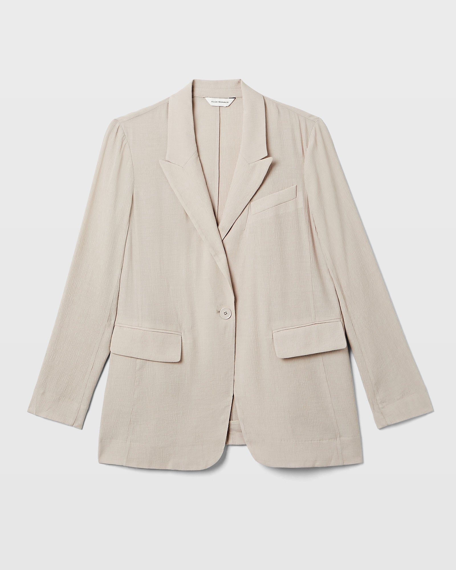 CLUB MONACO - Crinkle Blazer - Light Grey