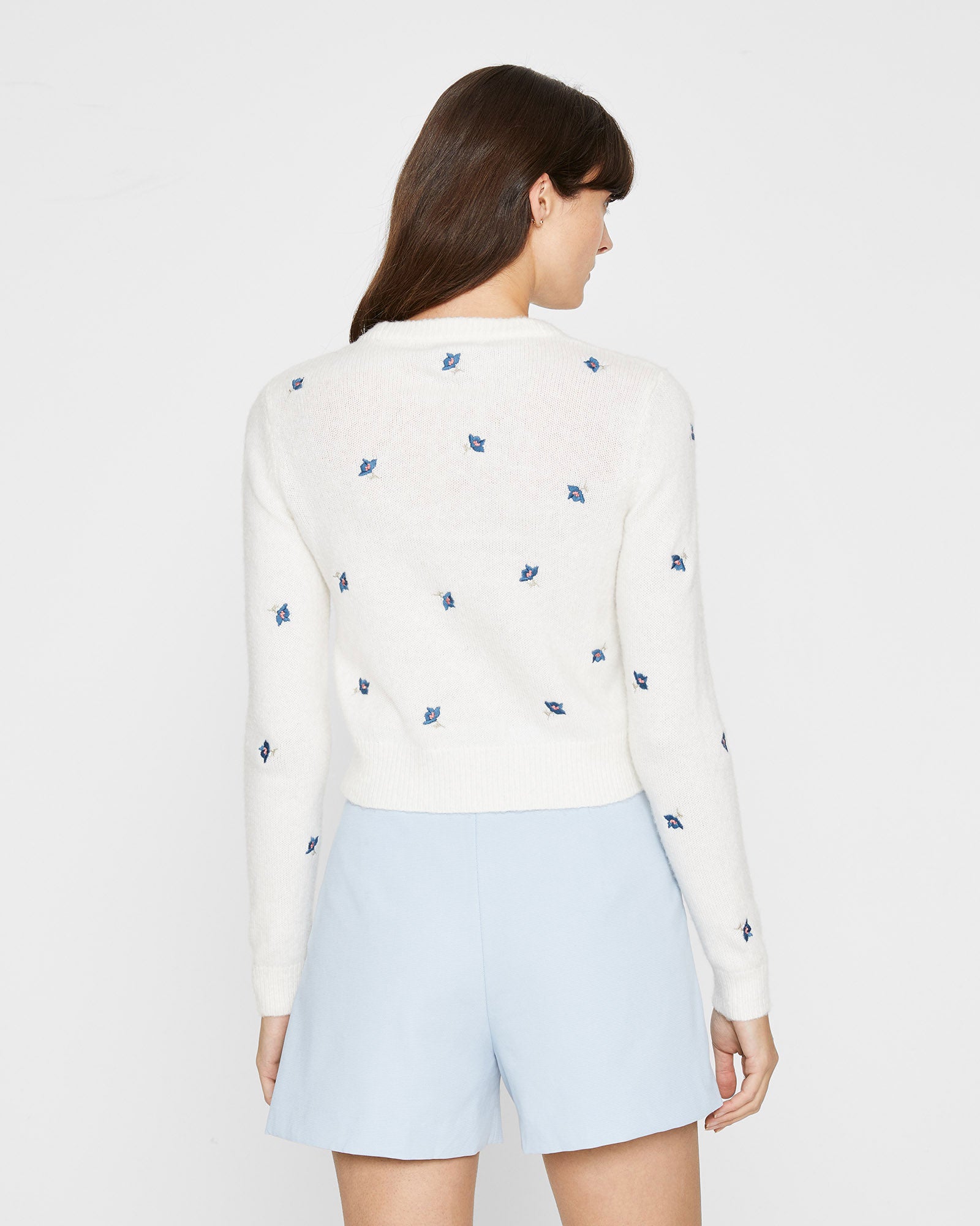 CLUB MONACO - Floral Embroidered - Crème