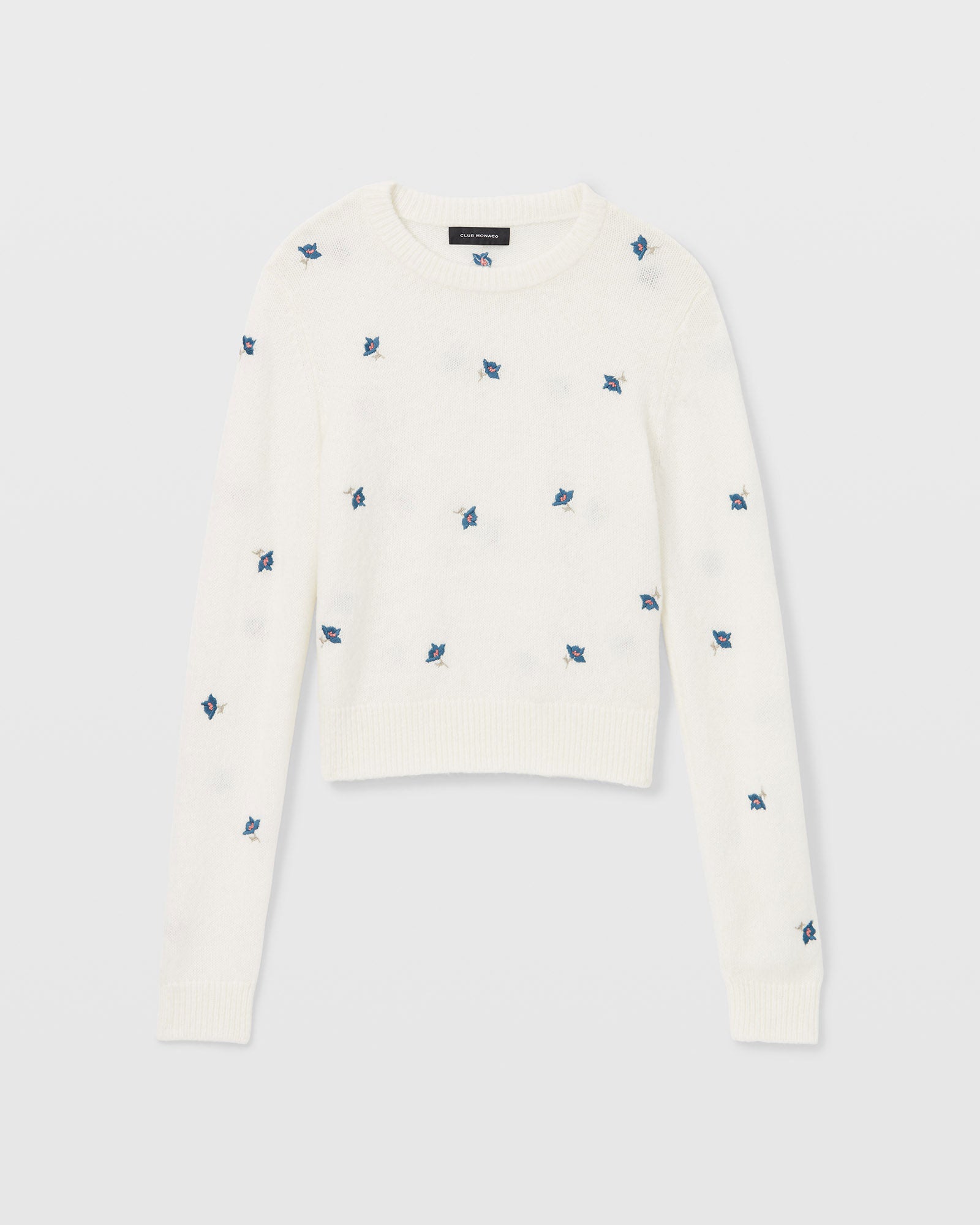 CLUB MONACO - Floral Embroidered - Cream