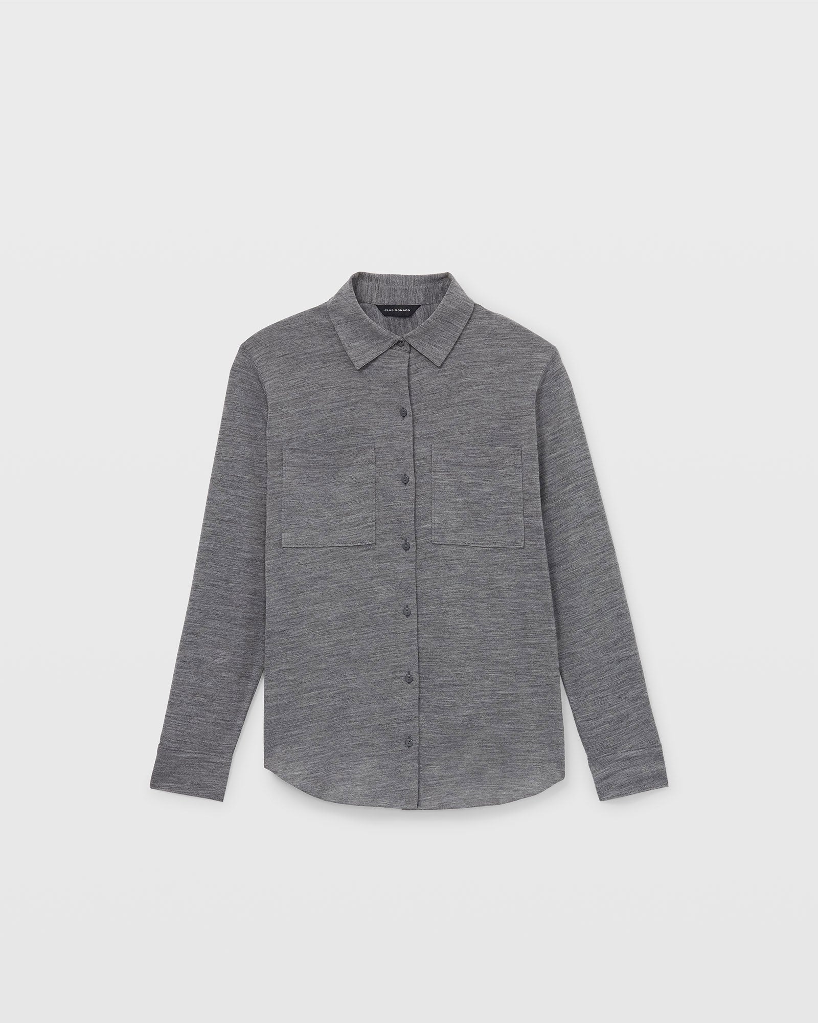 CLUB MONACO - Refined Utility Shirt - Anthracite