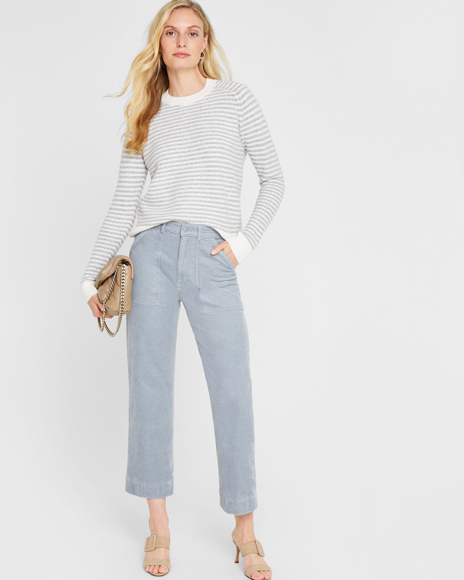 CLUB MONACO - Patch Pocket Corduroy Pant - Blue Depths