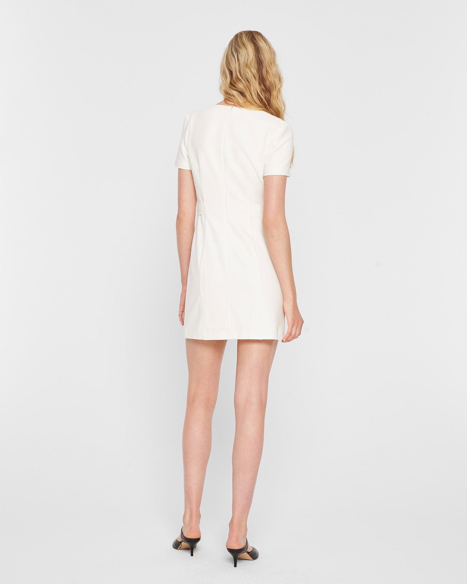 CLUB MONACO - Belted Mini Dress - White