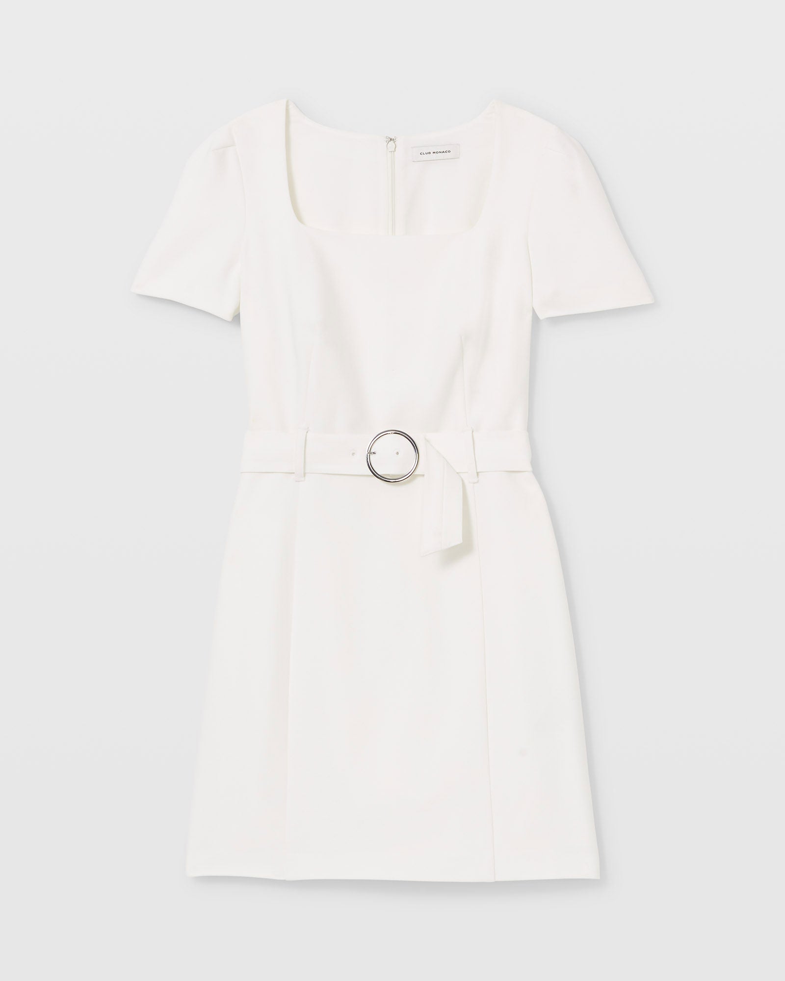CLUB MONACO - Belted Mini Dress - White
