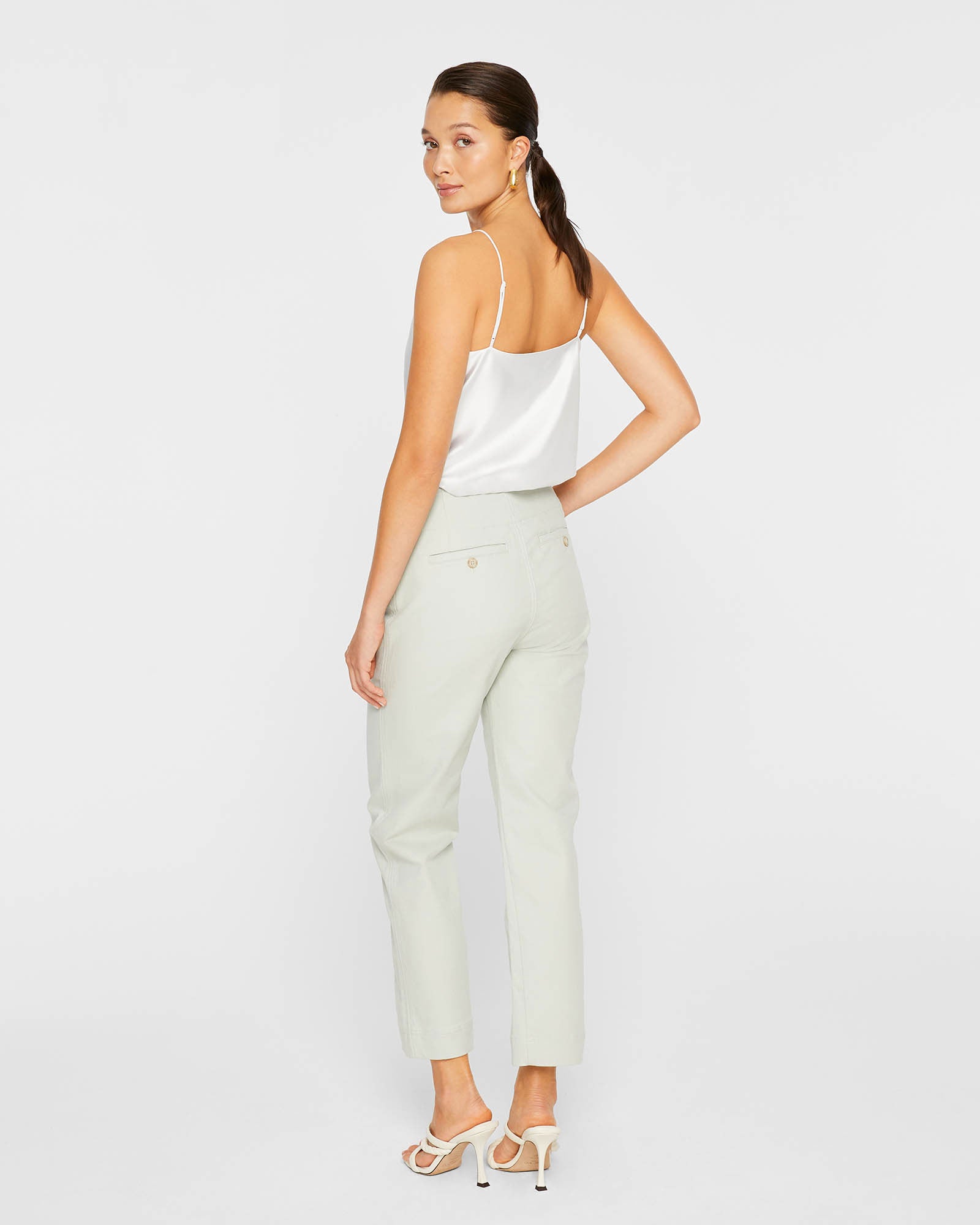 CLUB MONACO - Button Front Utility Pants - Storm Dust