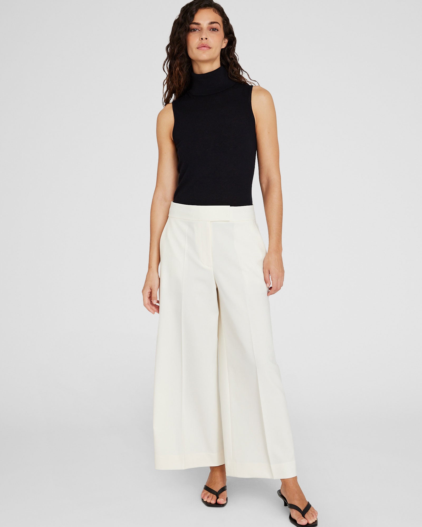 CLUB MONACO - Wide-Leg Borrem Pant - White