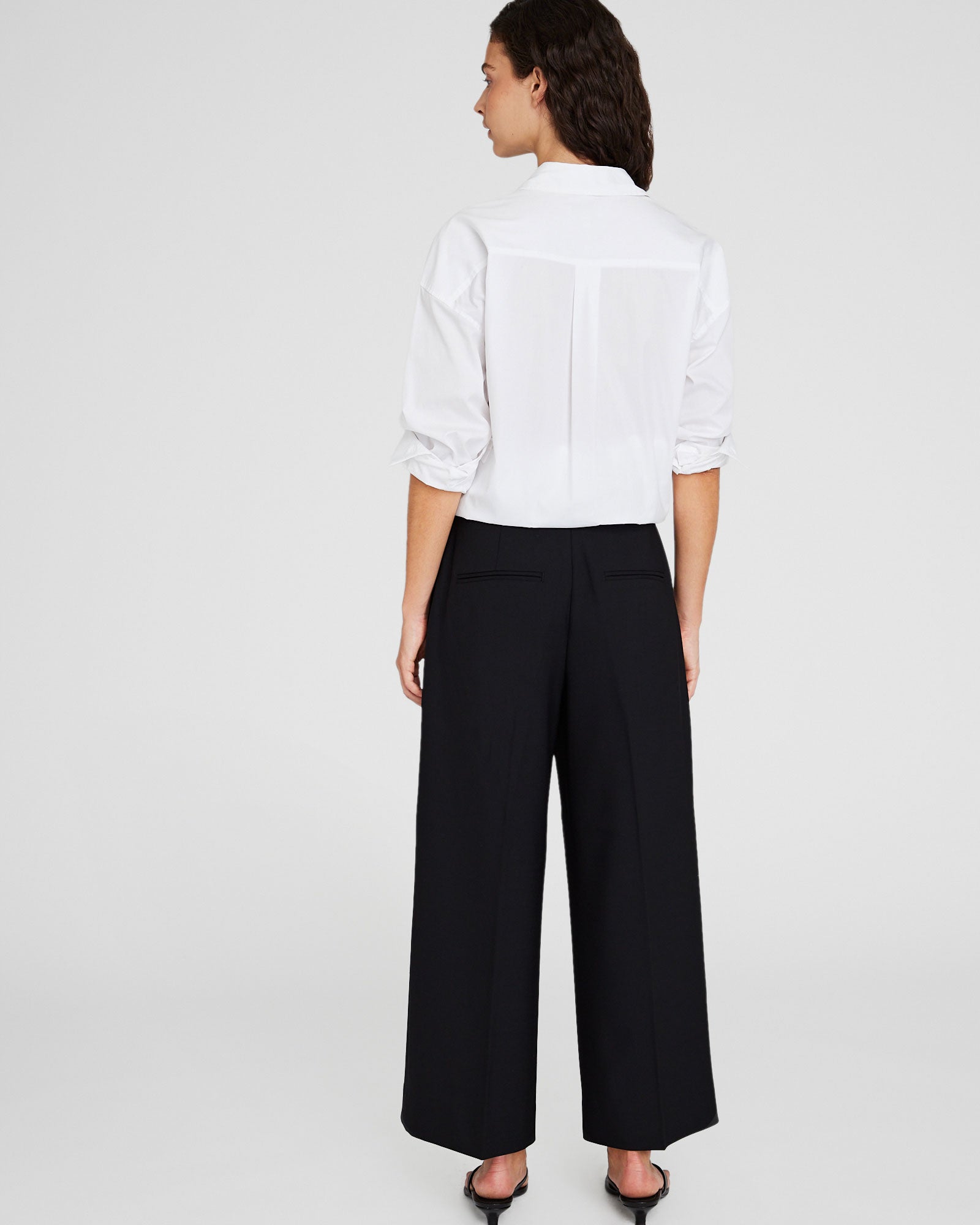 CLUB MONACO - Wide-Leg Borrem Pant - Black