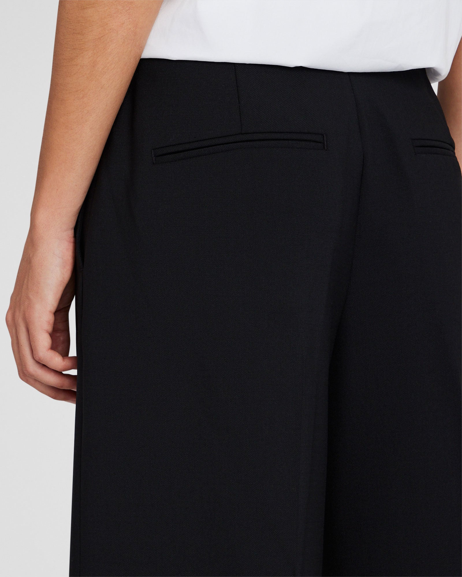 CLUB MONACO - Wide-Leg Borrem Pant - Black