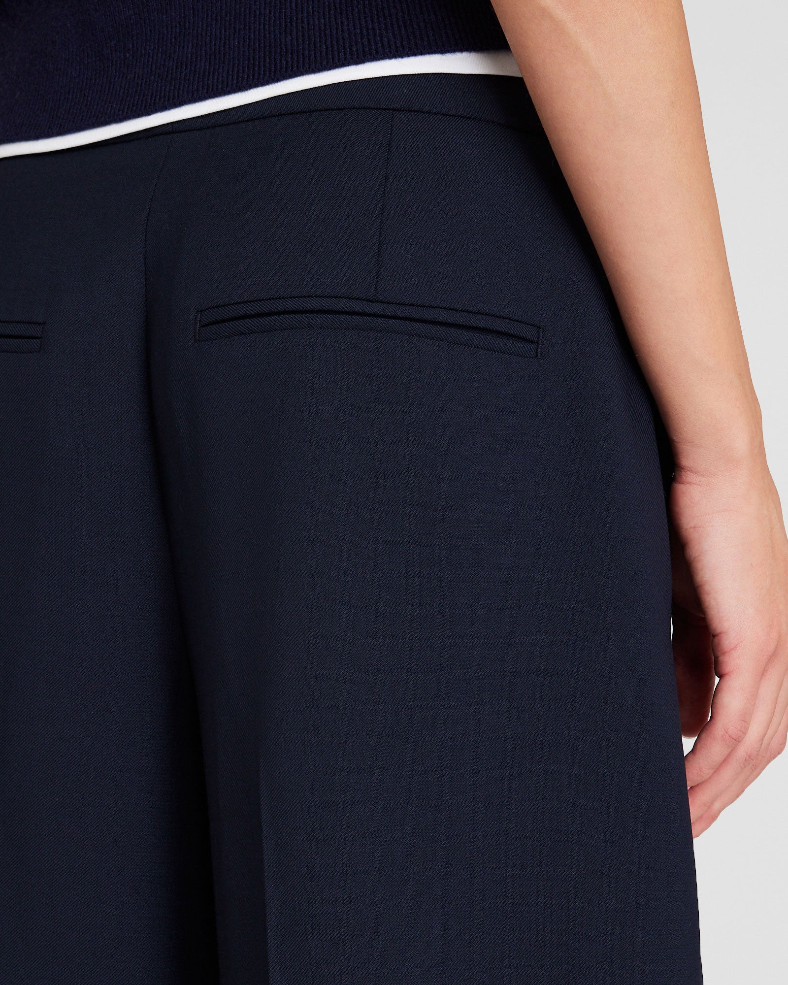 CLUB MONACO - Pantalon Borrem à jambes larges - Marine
