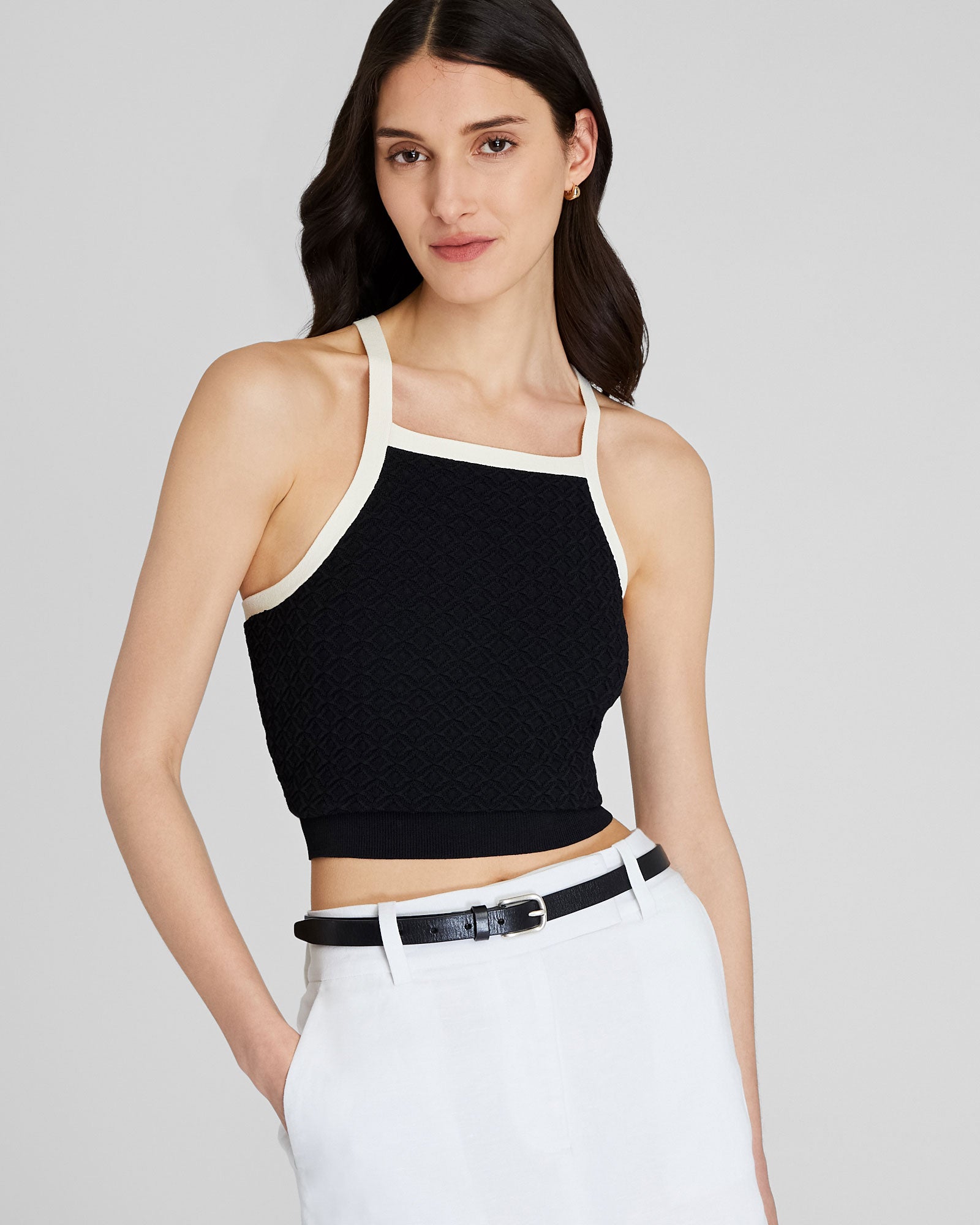 CLUB MONACO - Camisole en cachemire nouée au dos - Noir