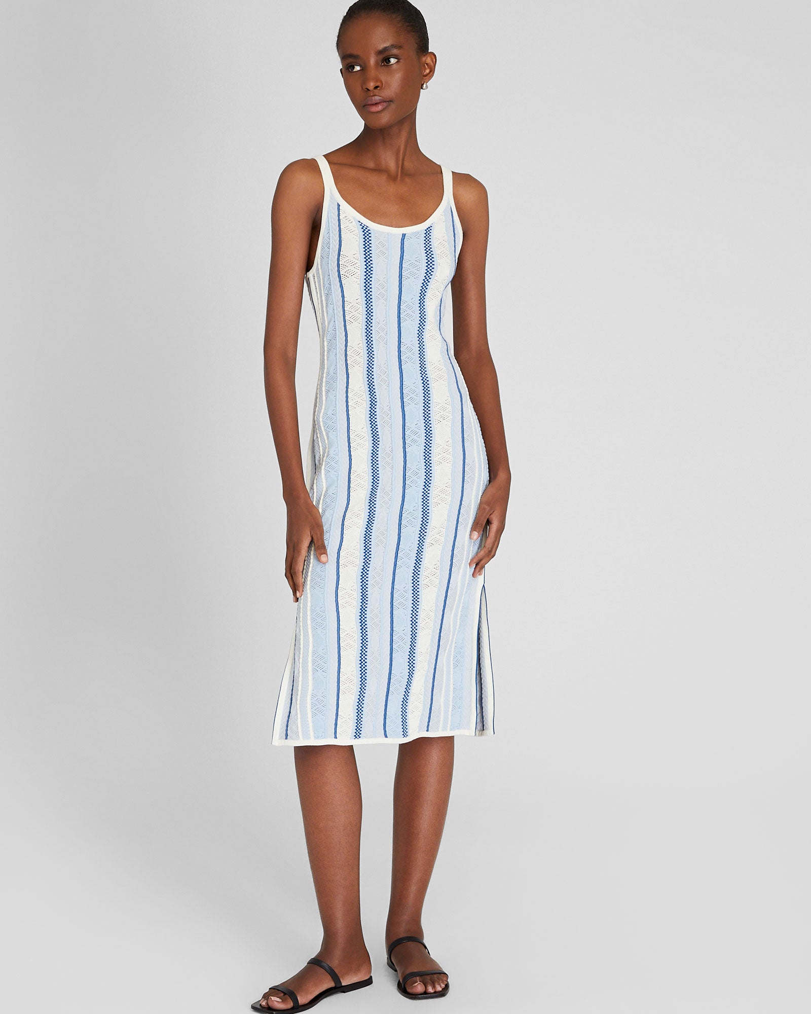 CLUB MONACO - Chemise rayée à coutures multi - Rayure Bleue