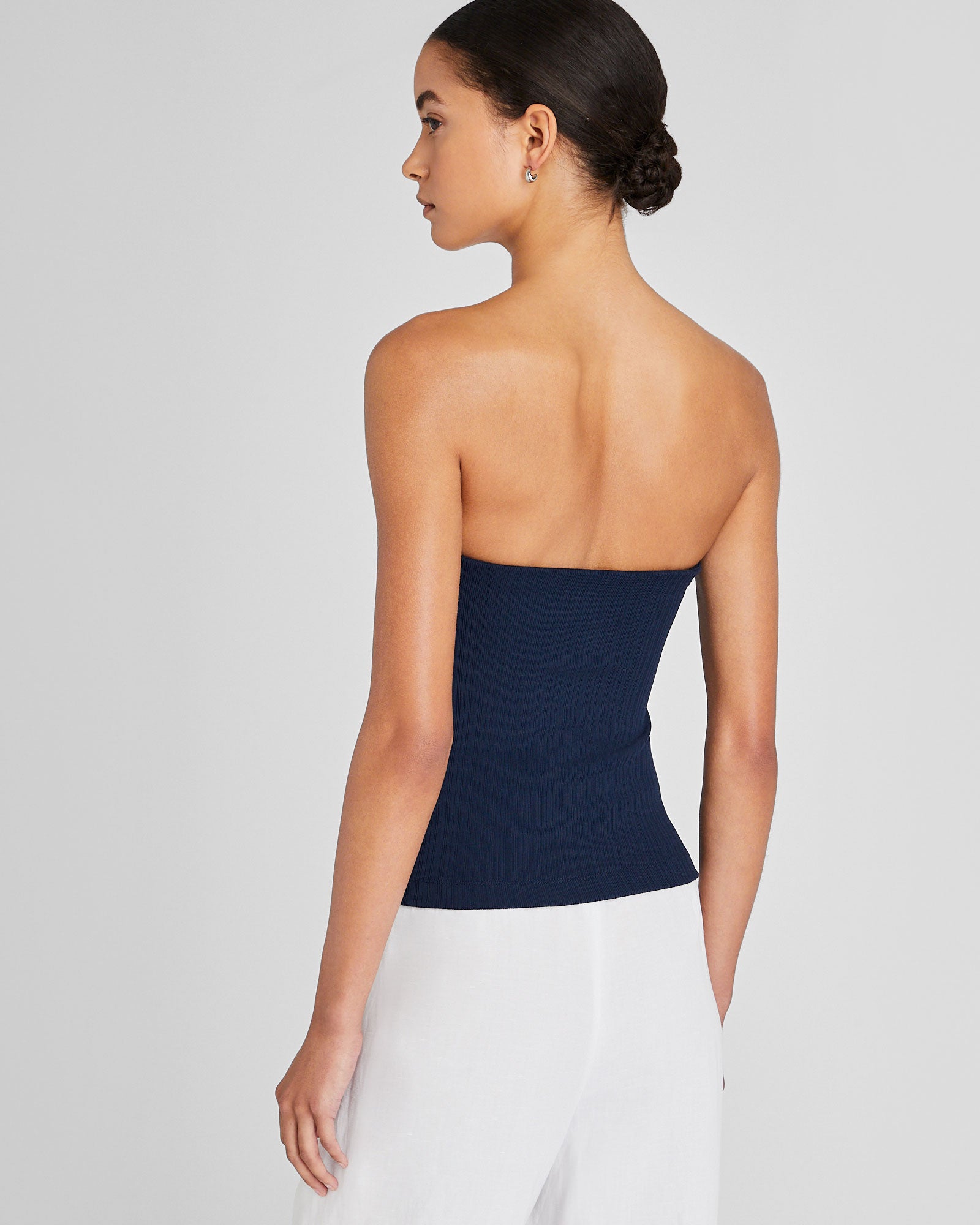 CLUB MONACO - Bustier plissé - Marine