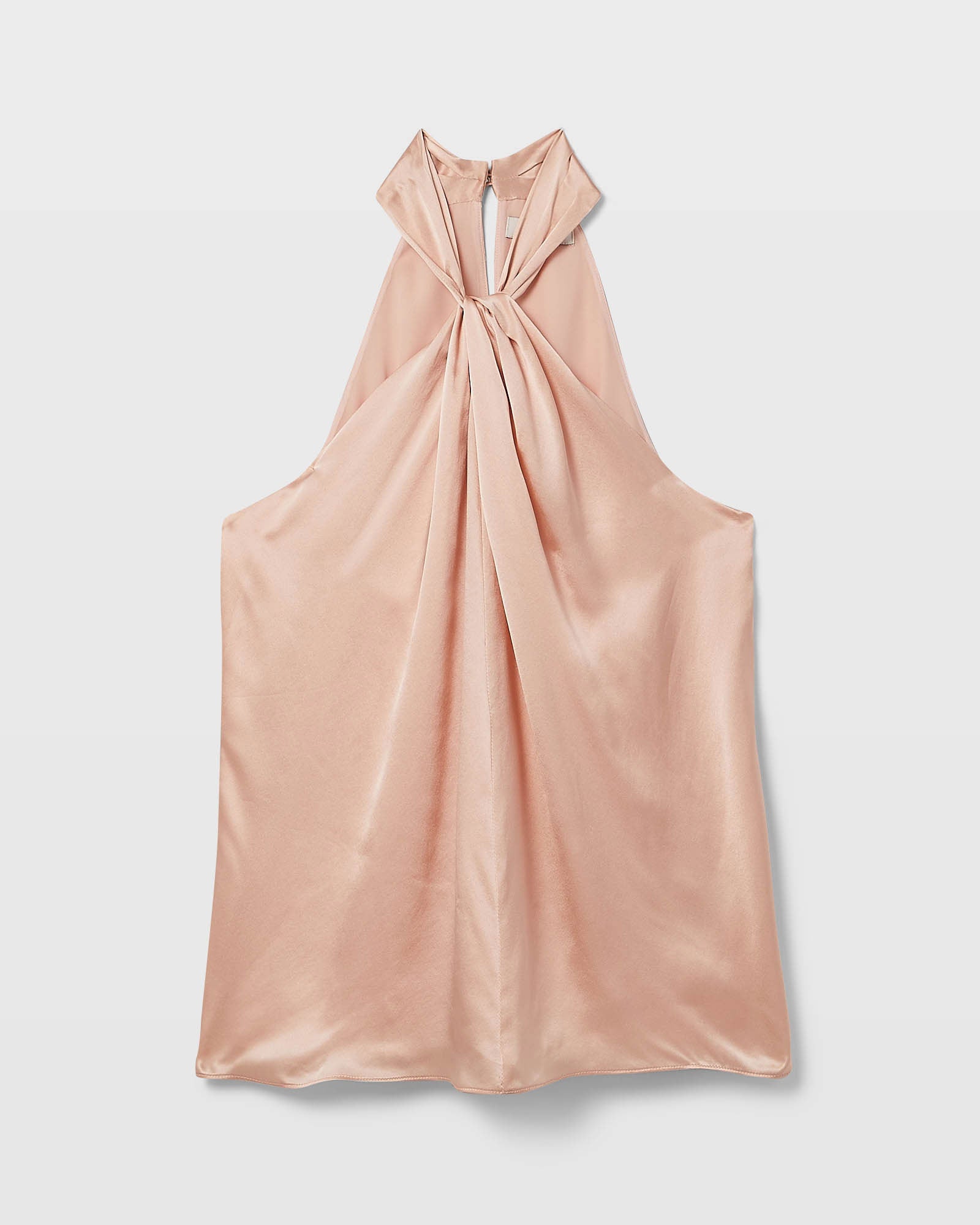 CLUB MONACO - Silk Drape Halter Top - Peach