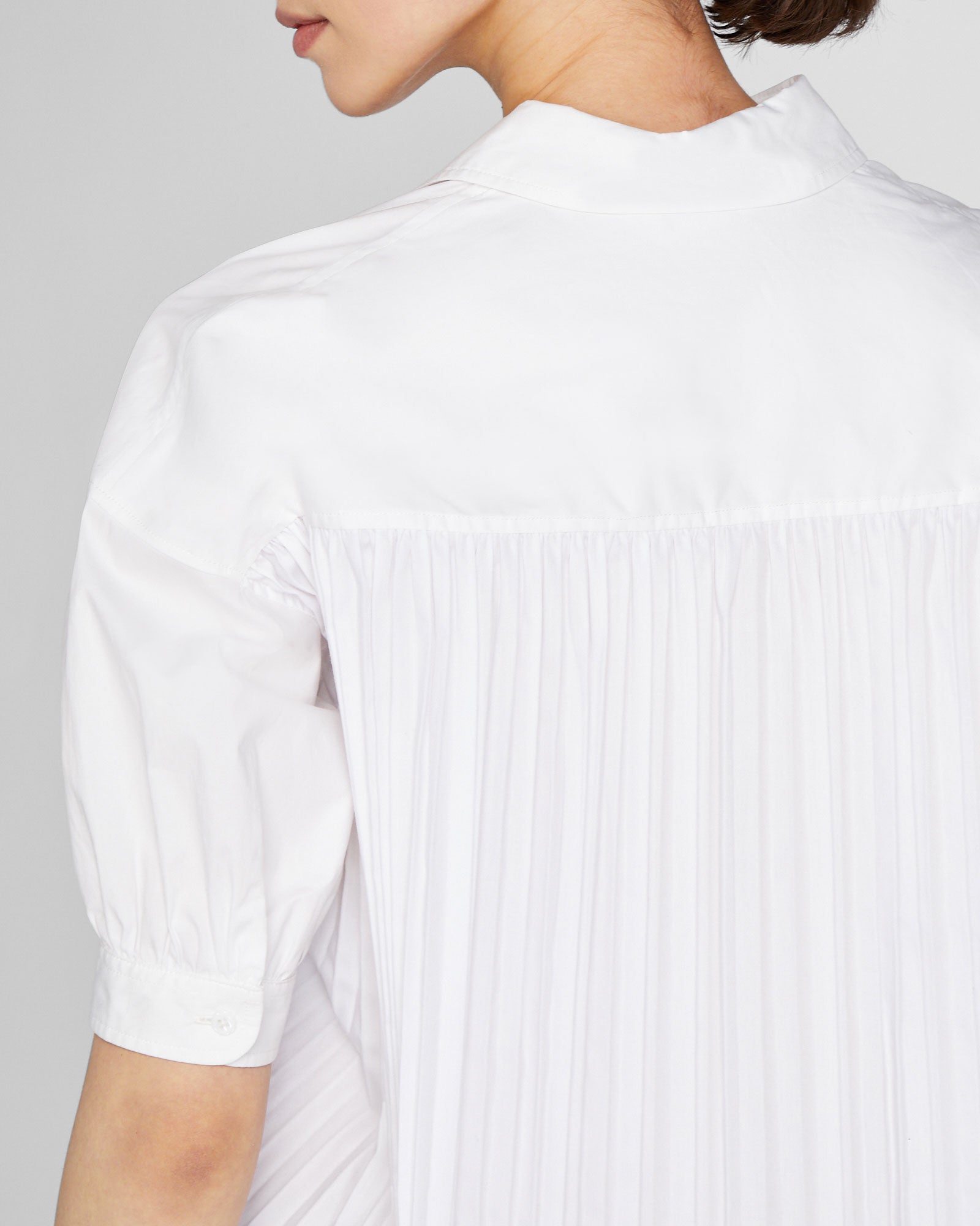 CLUB MONACO - Novel Pleated Shirt Dress - White