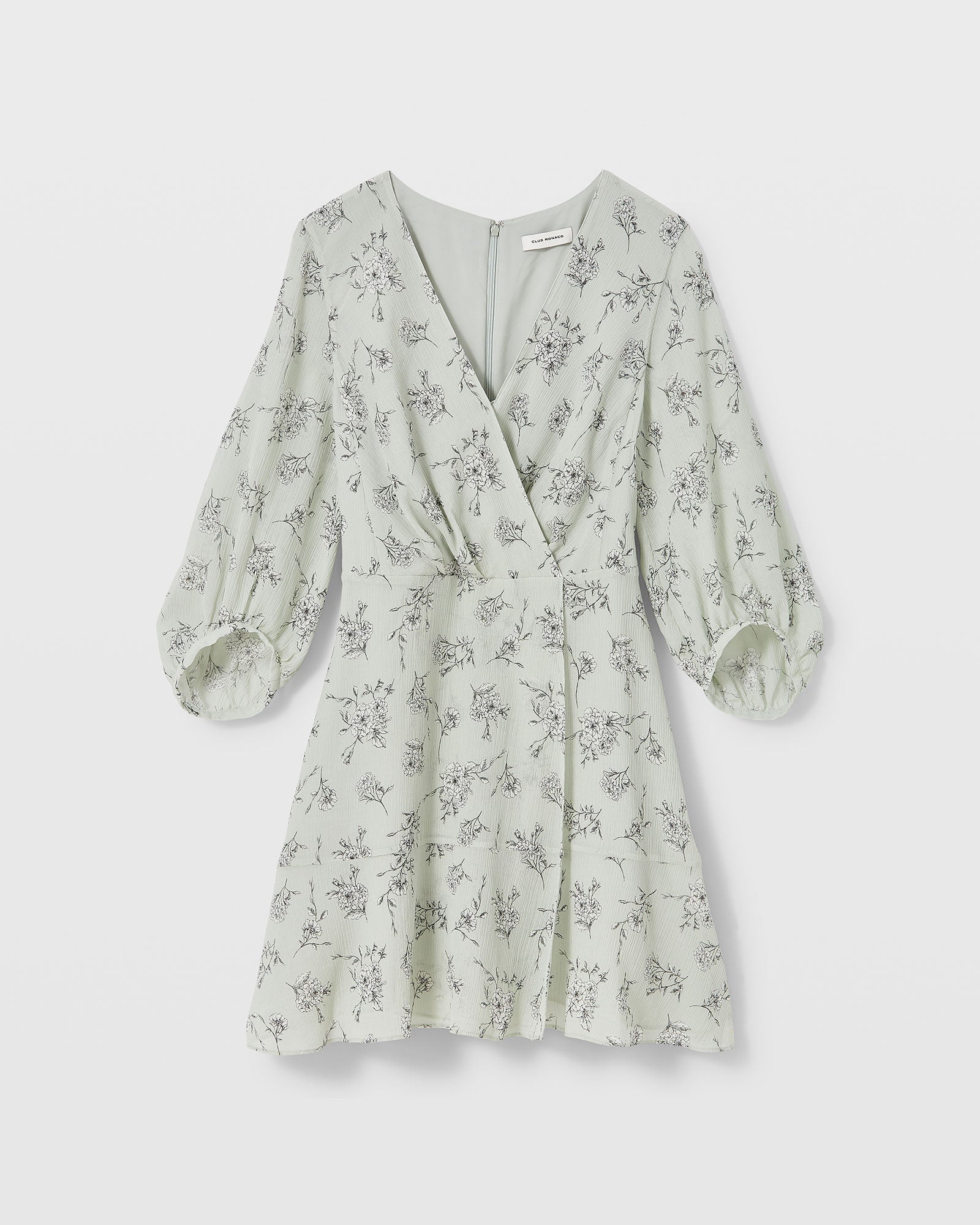 CLUB MONACO - Robe mini à manches ballon - Rose