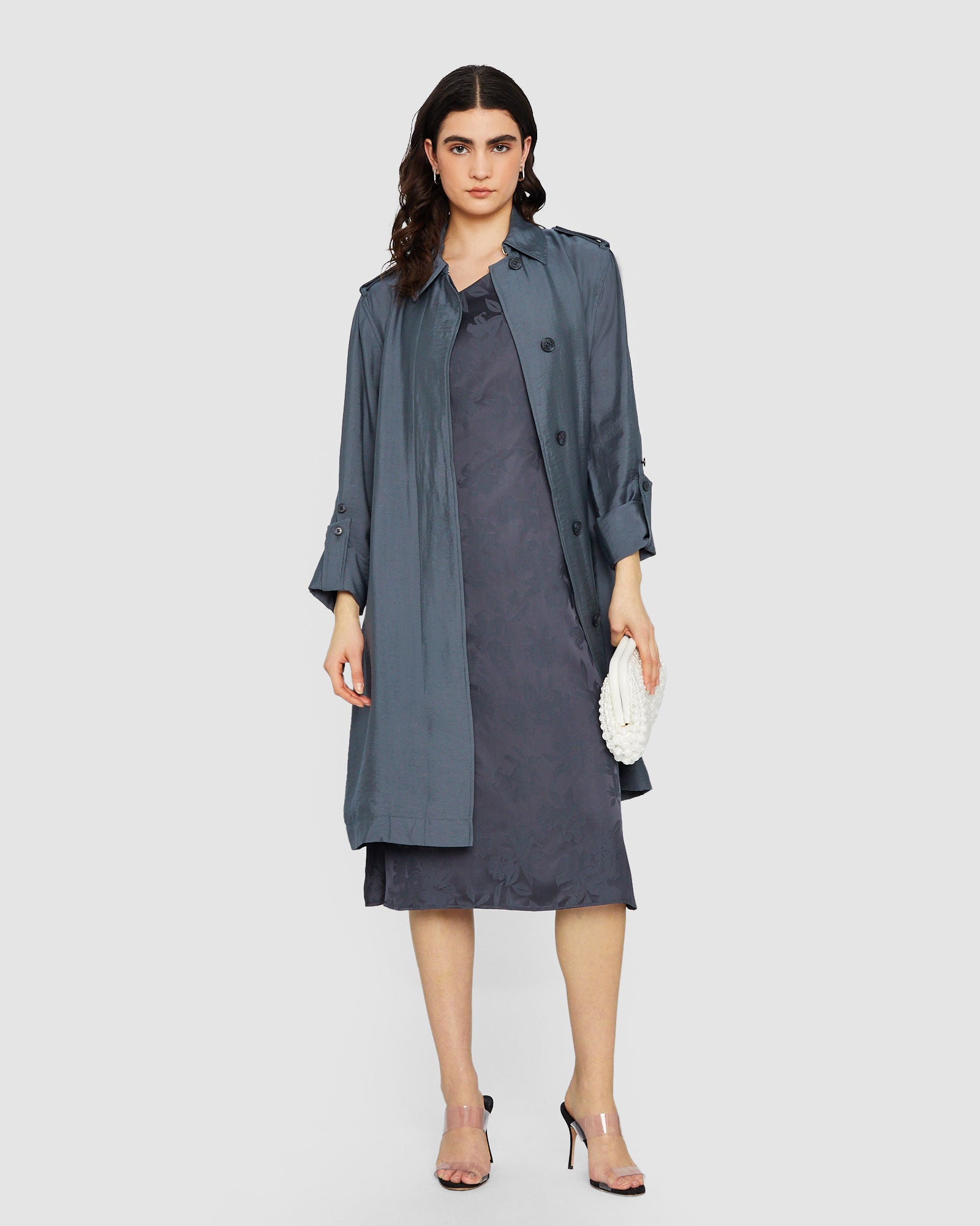 CLUB MONACO - Robe à bretelles asymétrique - Ébène