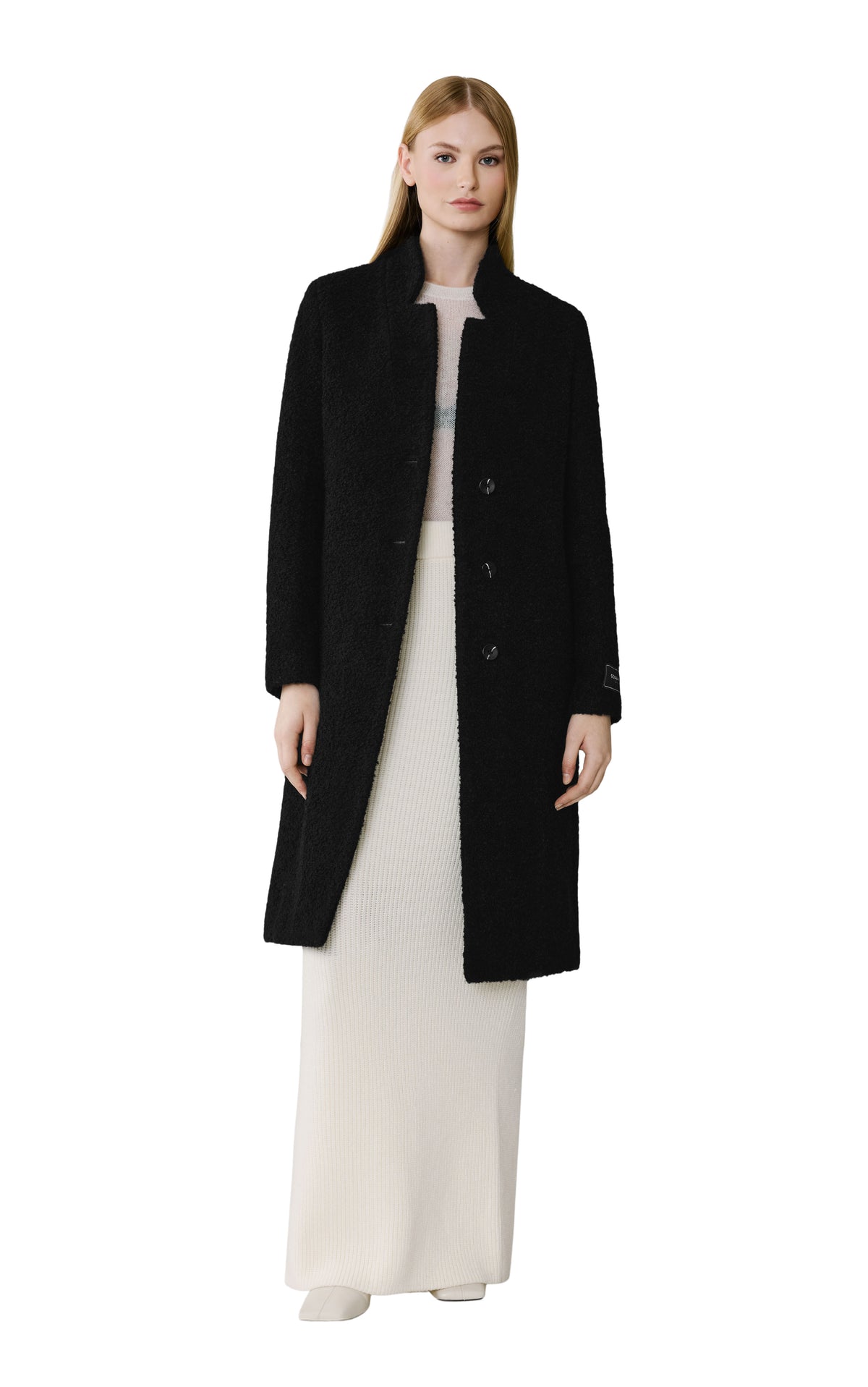 Club Monaco - SOIA & KYO DIane Boucle Midi Coat in Black - Noir