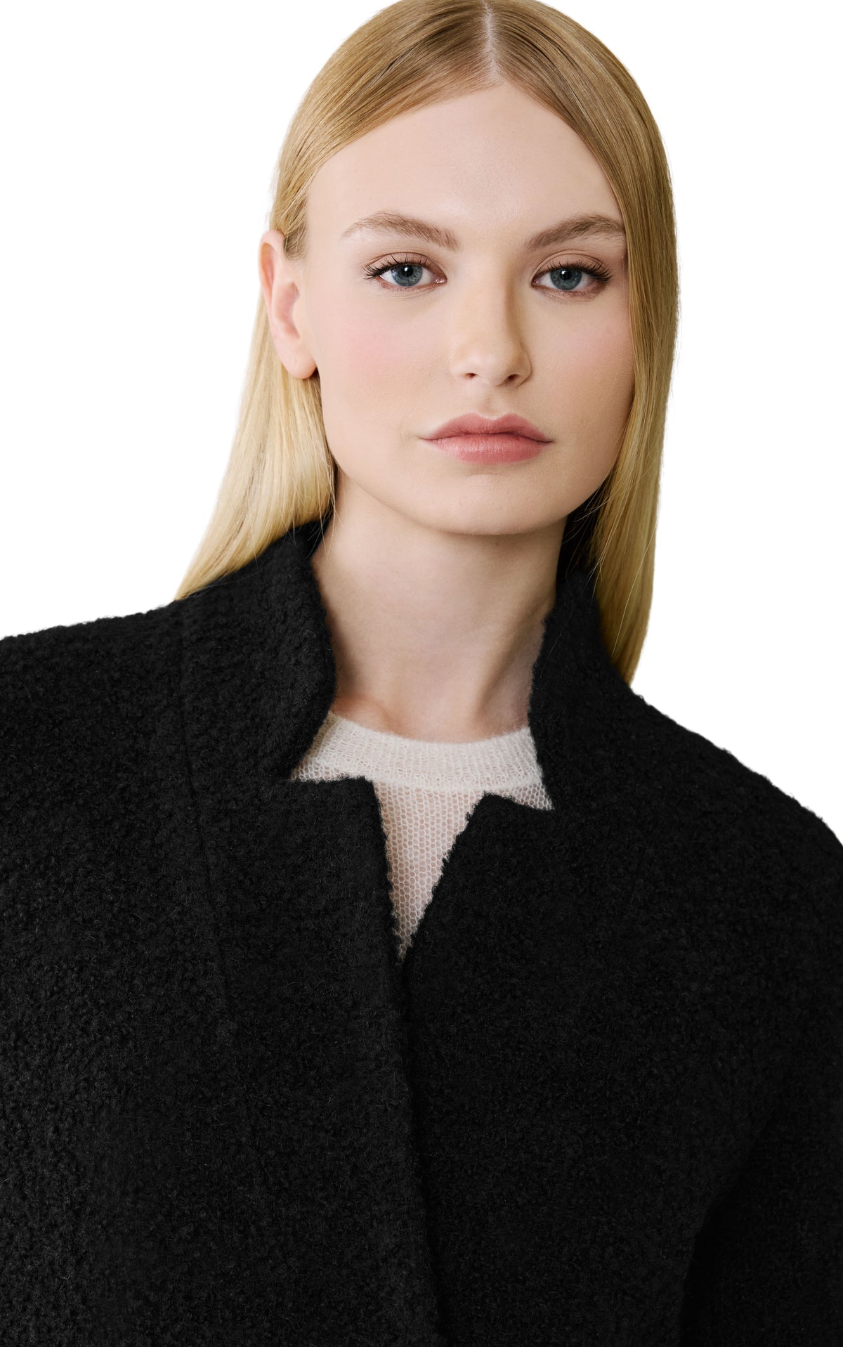Club Monaco - SOIA & KYO DIane Boucle Midi Coat in Black - Noir