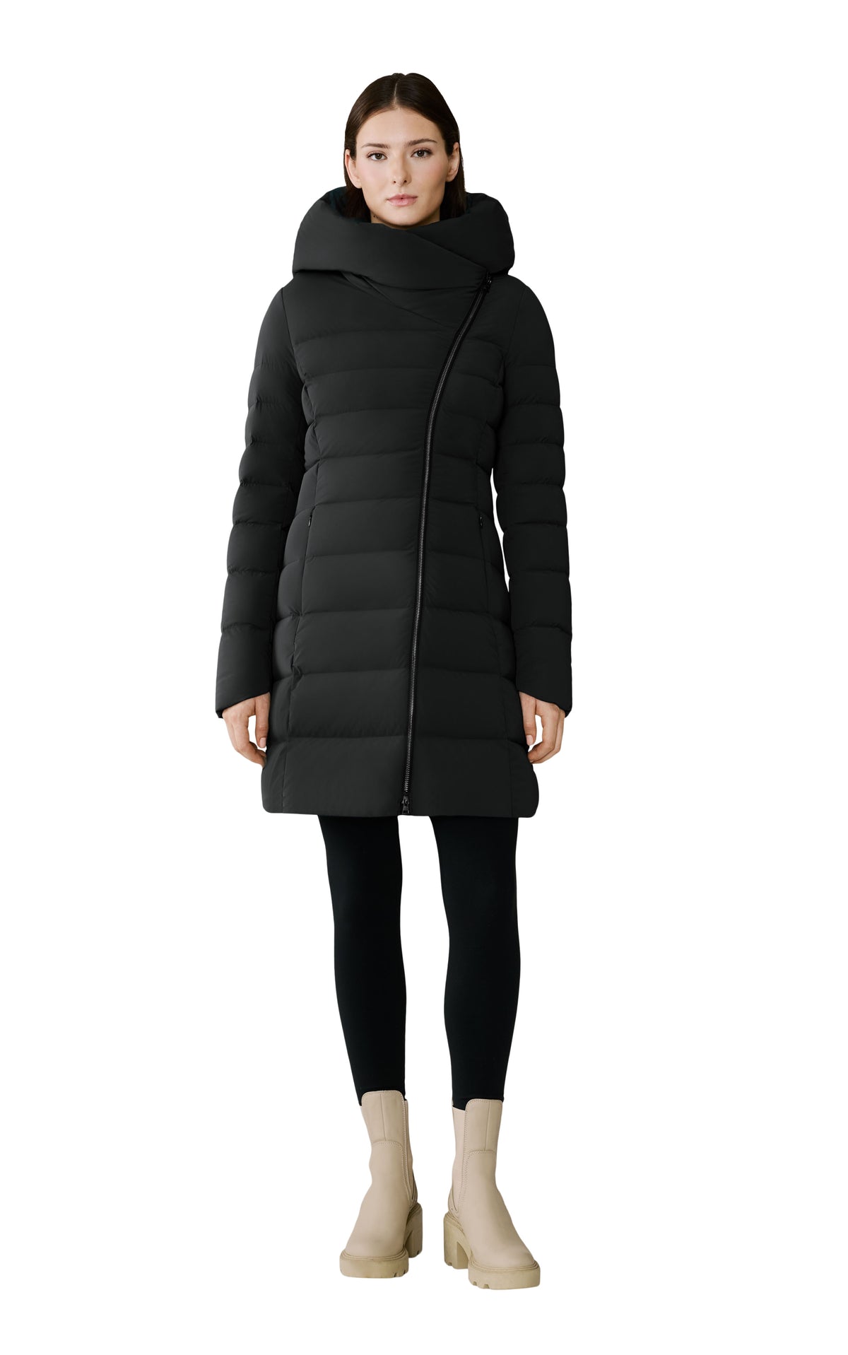Club Monaco - SOIA & KYO Judy-M Stretch Down Jacket in Black - Noir