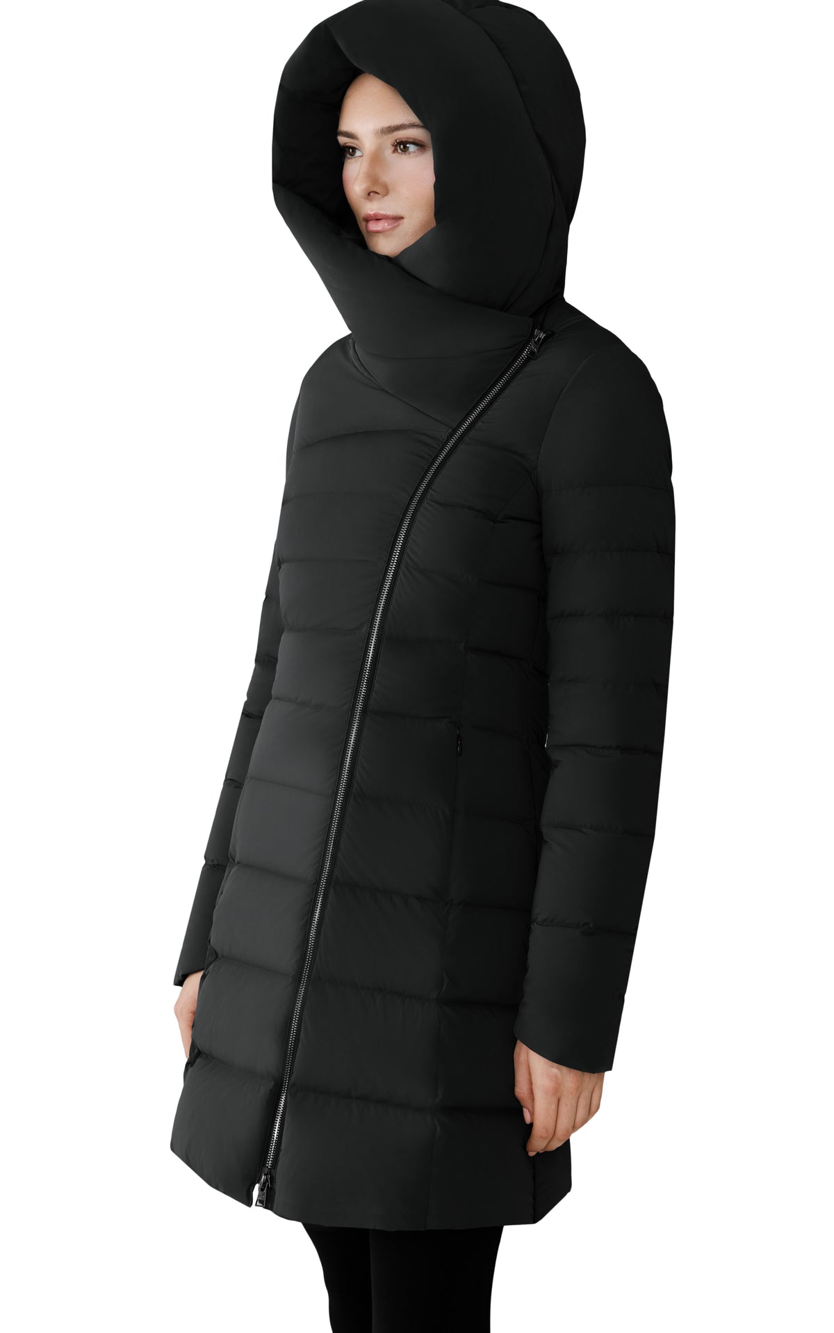 Club Monaco - SOIA & KYO Judy-M Stretch Down Jacket in Black - Noir