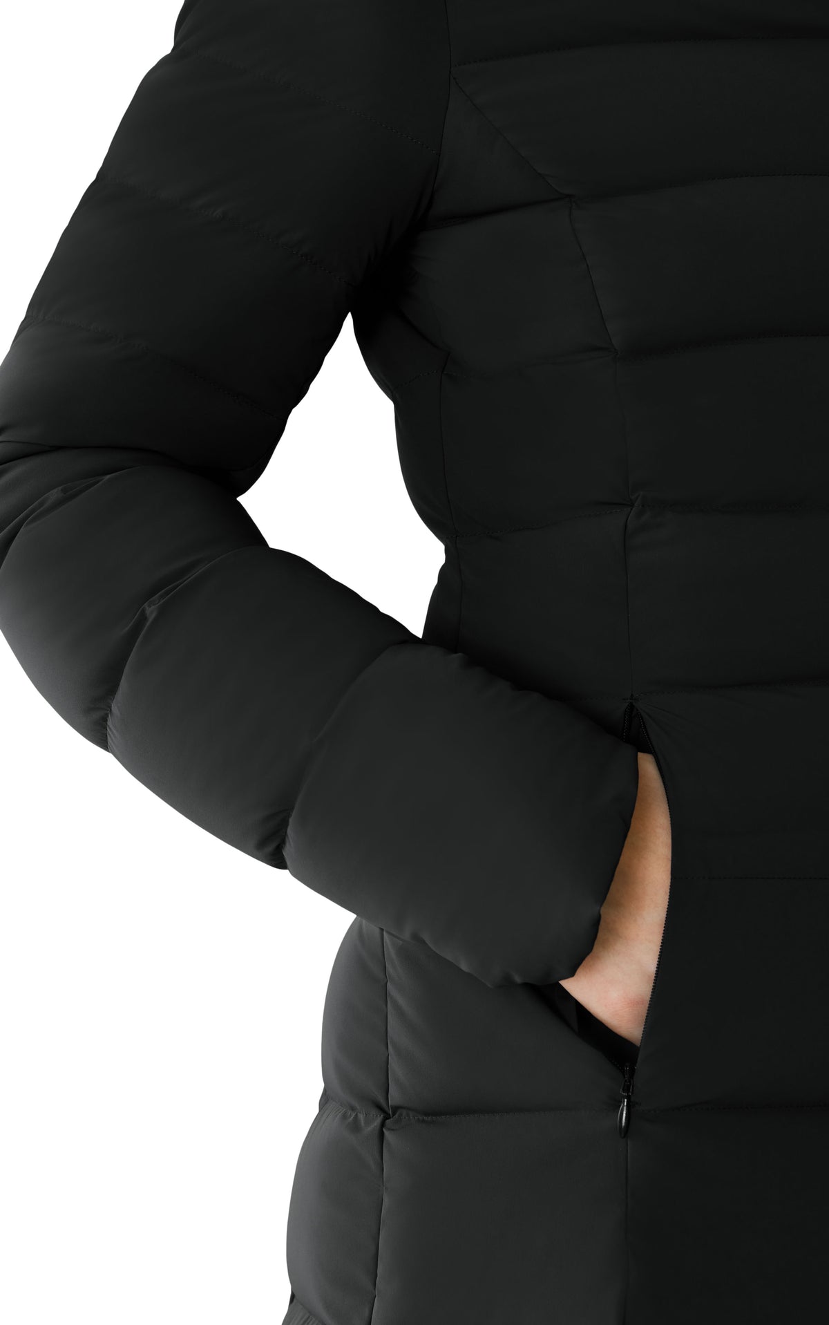 Club Monaco - SOIA & KYO Judy-M Stretch Down Jacket in Black - Noir