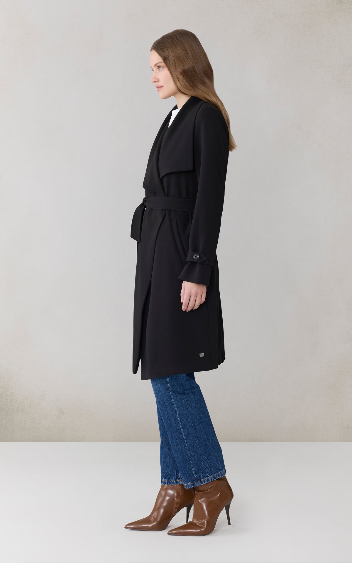 Club Monaco - SOIA & KYO Olivia Draped Wrap Coat in Black - Noir
