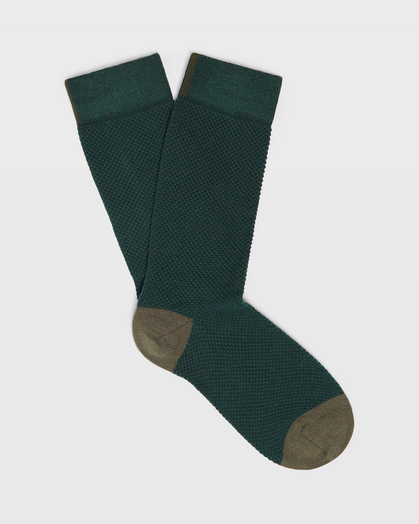 CLUB MONACO - Chaussettes en piqué CM - Vert