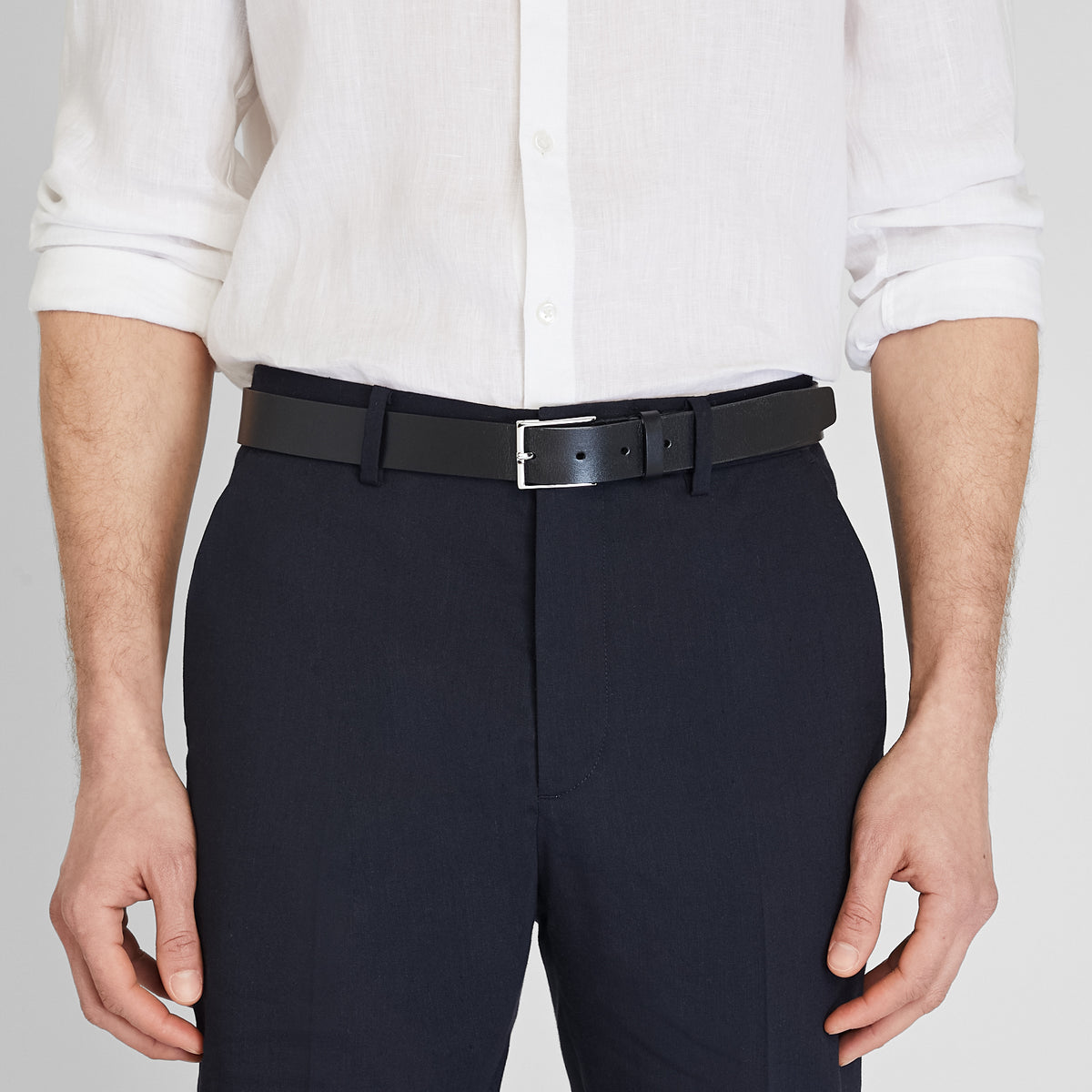 Club Monaco Black Leather Obo Tie Belt Leather belt Club Monaco Black size Not specified  main image 4
