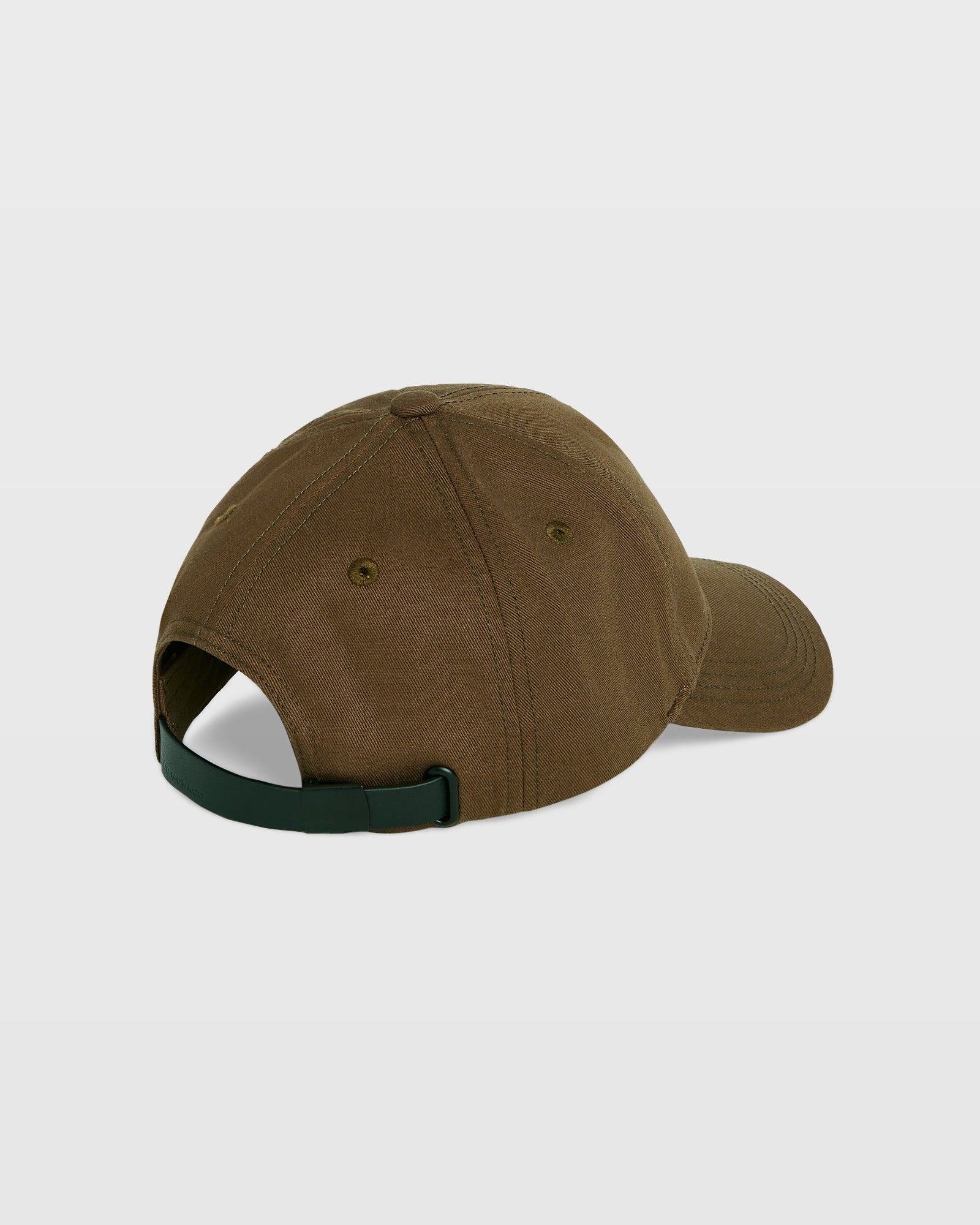 CLUB MONACO - Casquette de baseball à lanières en cuir CM - Brun foncé