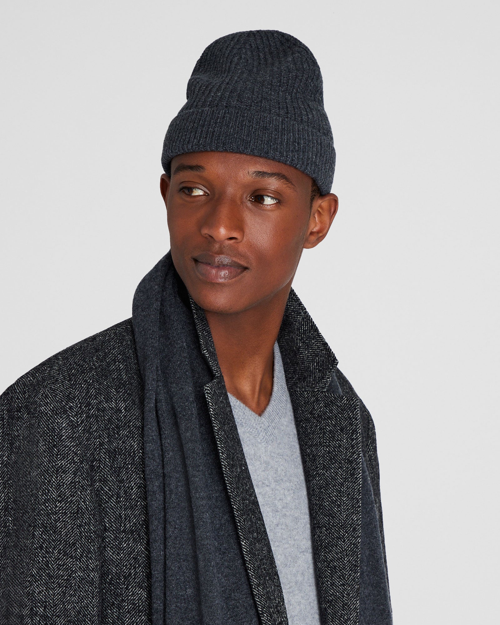 CLUB MONACO - Tuque en cachemire Kensington - Anthracite