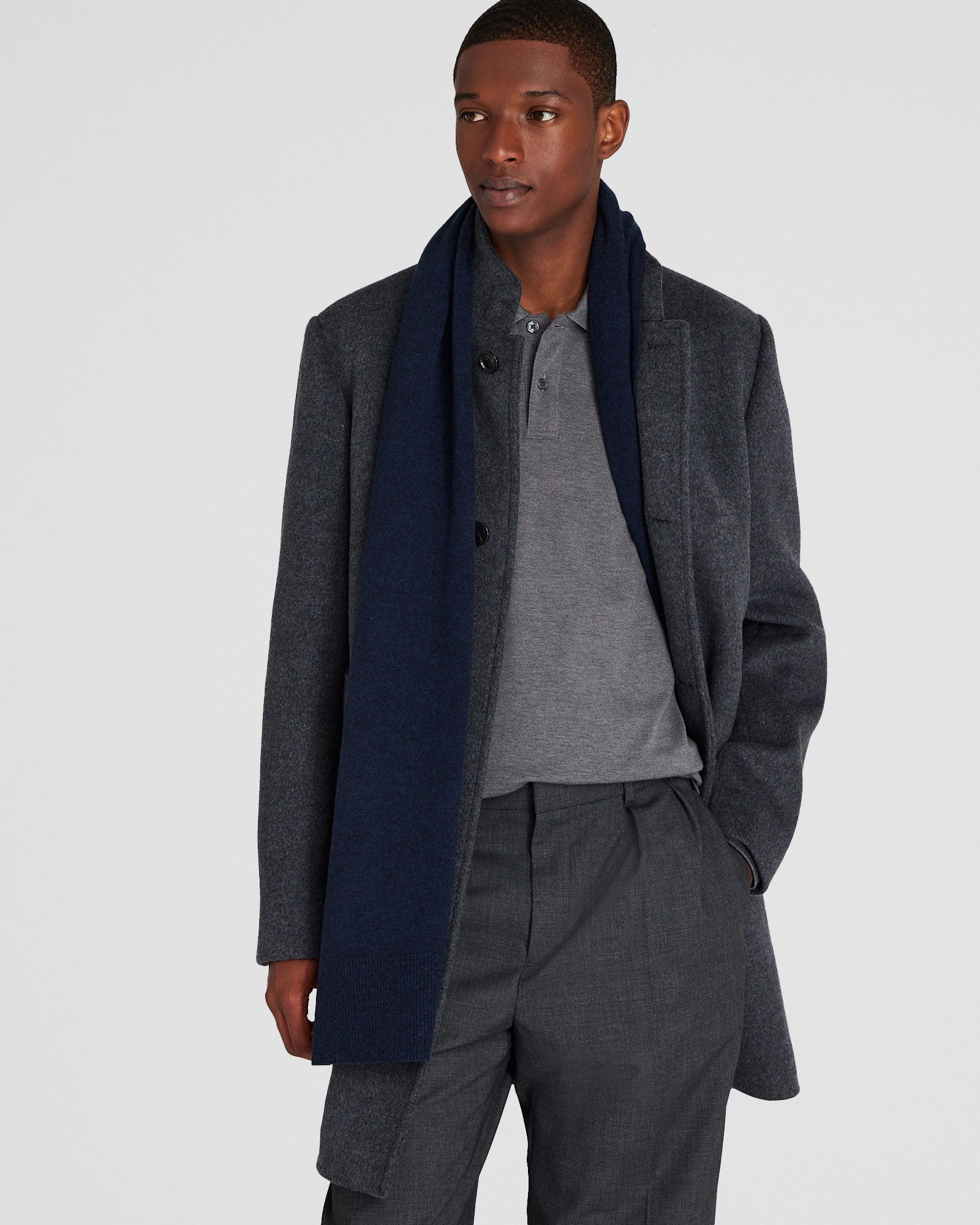 CLUB MONACO - Kensington Cashmere Scarf - Navy