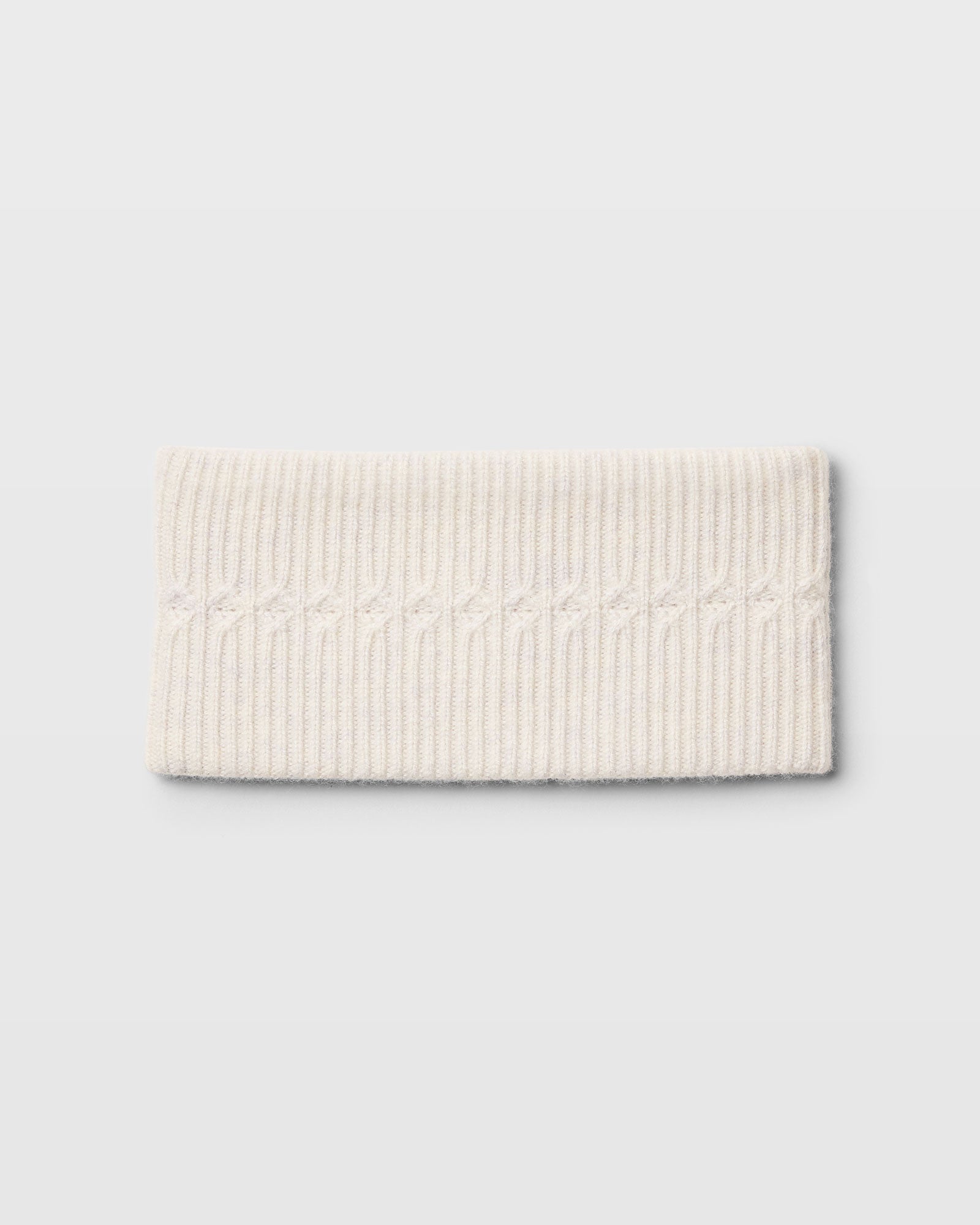 CLUB MONACO - Rib Cashmere Headband - Pale Heather Grey