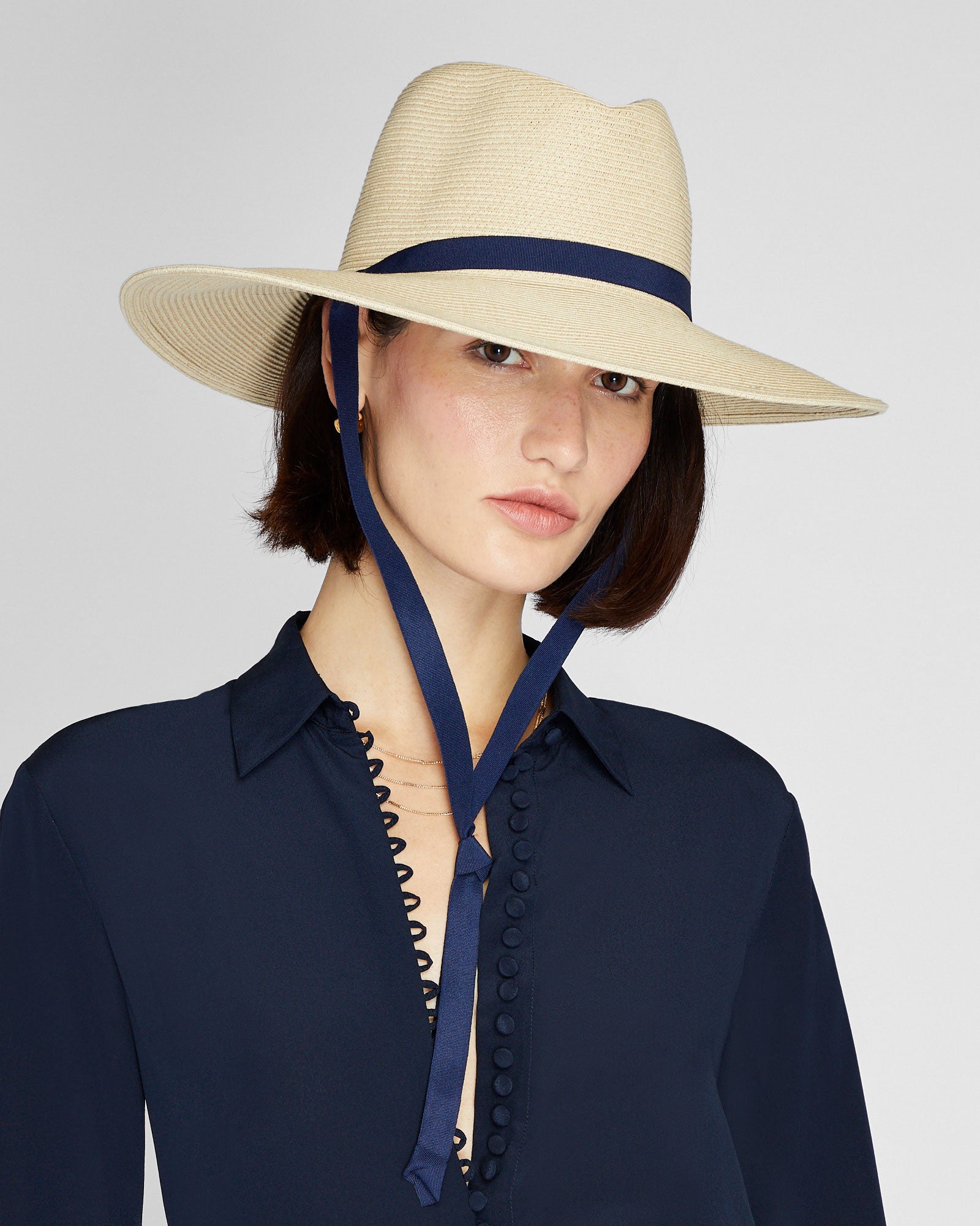 CLUB MONACO - Continental Wide Brim Hat - Orange