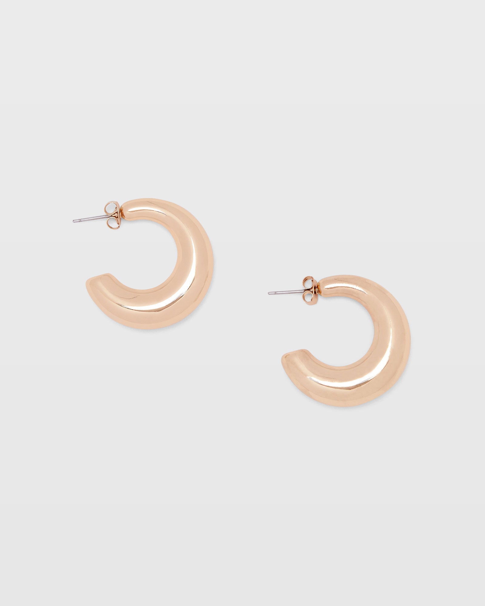 CLUB MONACO - Chunky Open Hoop Earrings - Gold