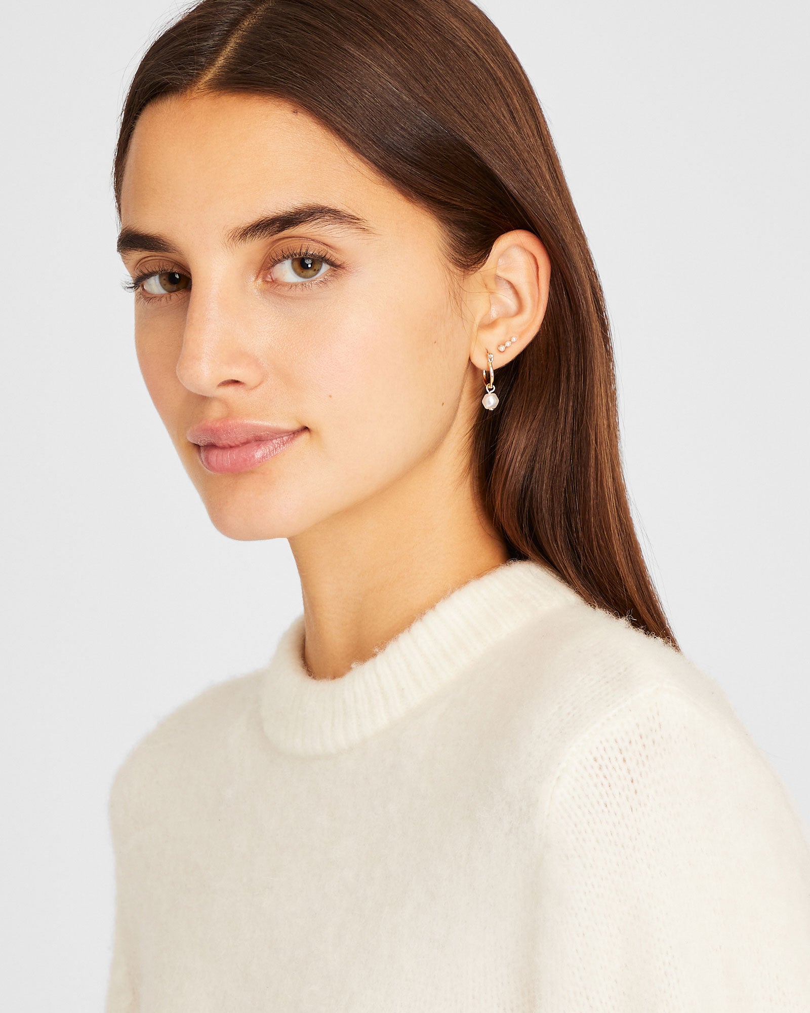 CLUB MONACO - Mini Pearl Earring Set - Gold