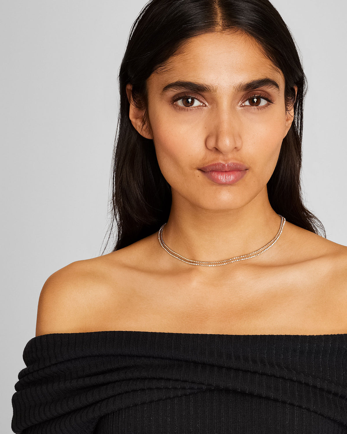 Club Monaco - Collier double pavé - Or