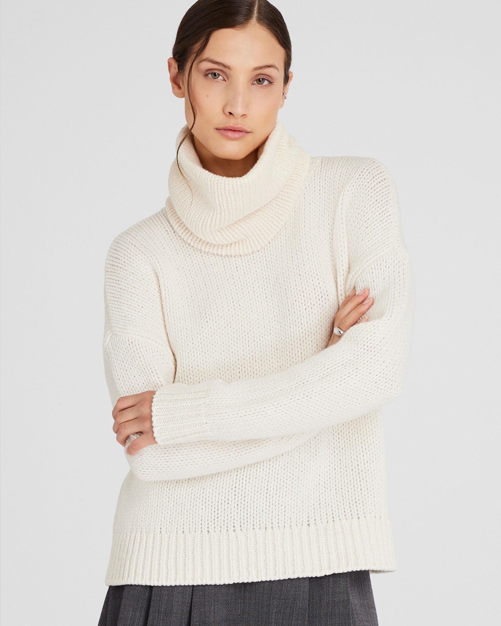 CLUB MONACO - Écharpe tube en cachemire de luxe - Blanc Cassé