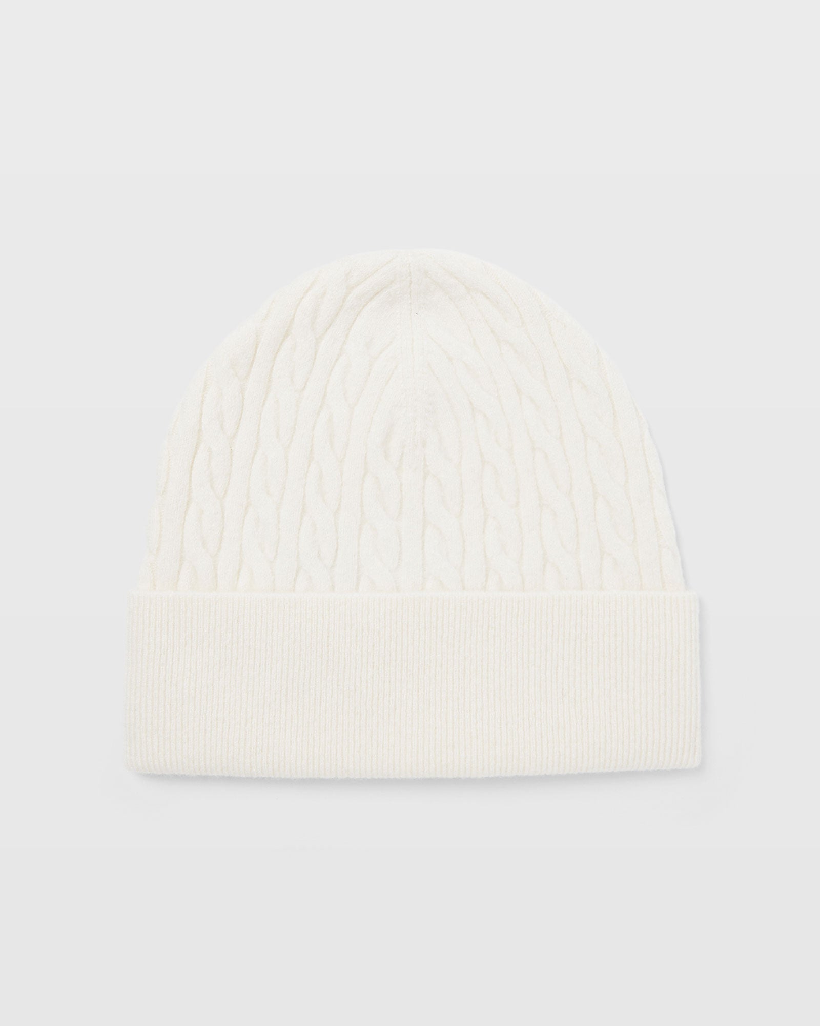 CLUB MONACO - Chapeau en tricot torsadé de cachemire - Blanc Cassé