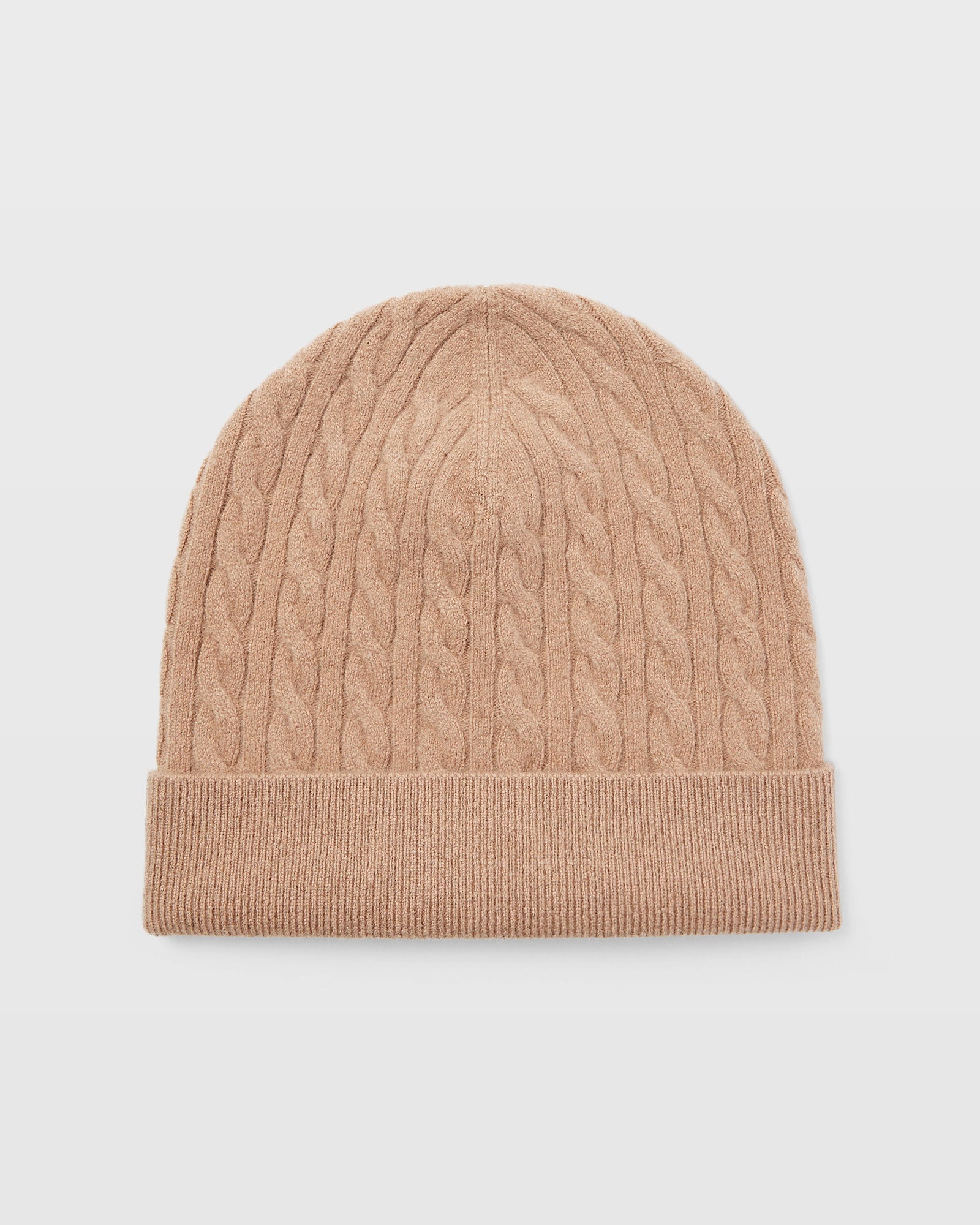 CLUB MONACO - Chapeau en tricot torsadé de cachemire - Chameau