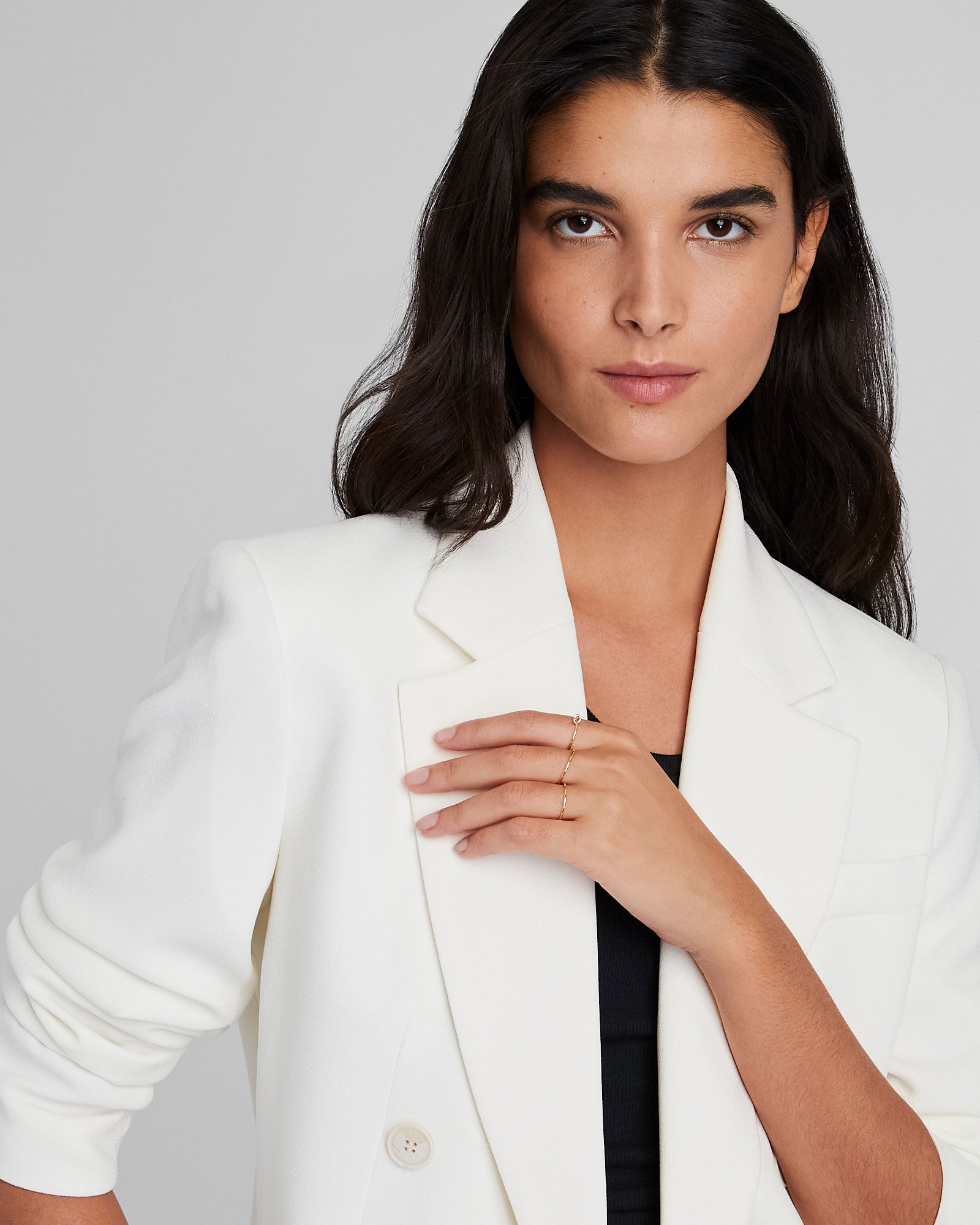 CLUB MONACO - Slim Stacking Ring Set - Gold
