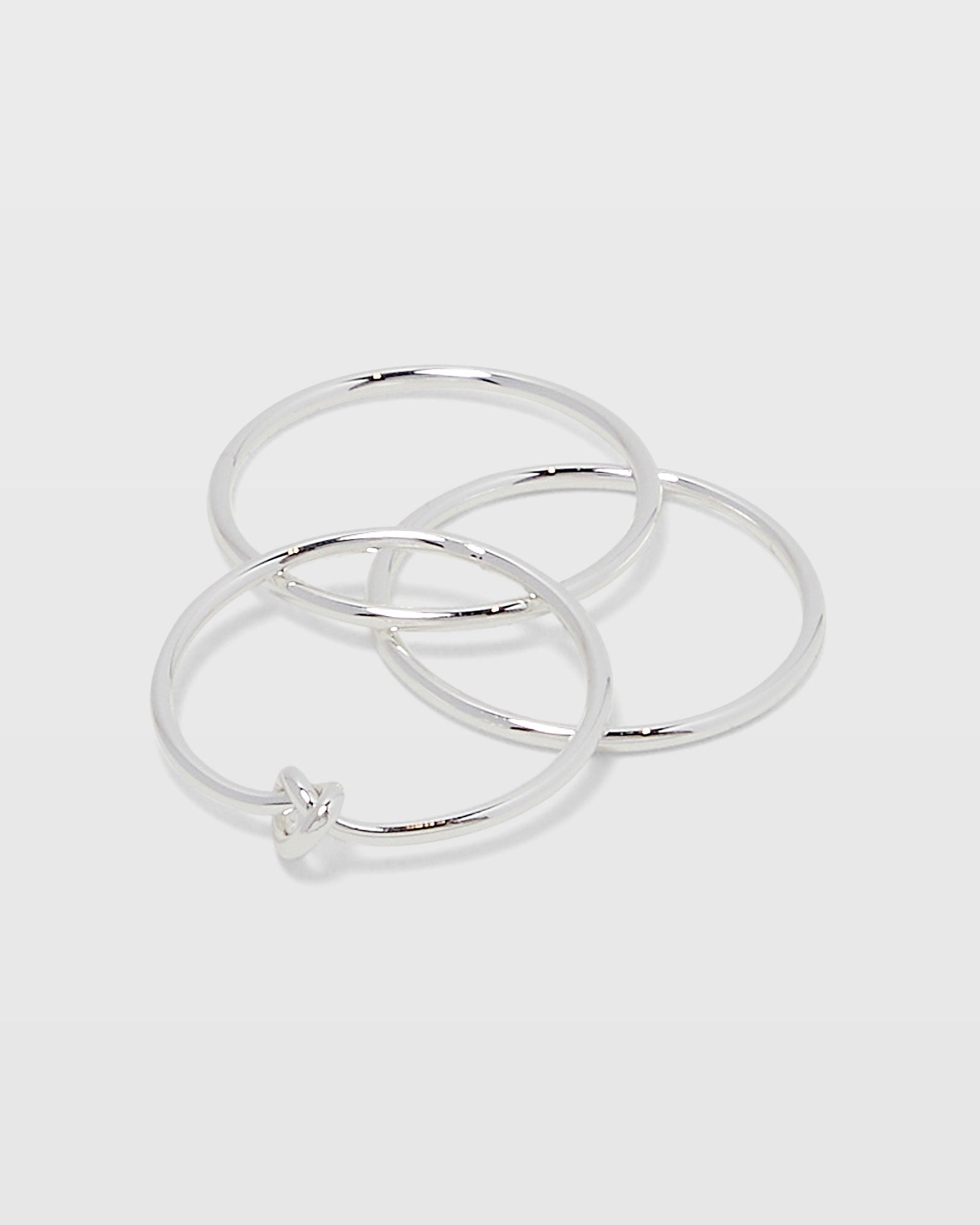 CLUB MONACO - Slim Stacking Ring Set - Silver