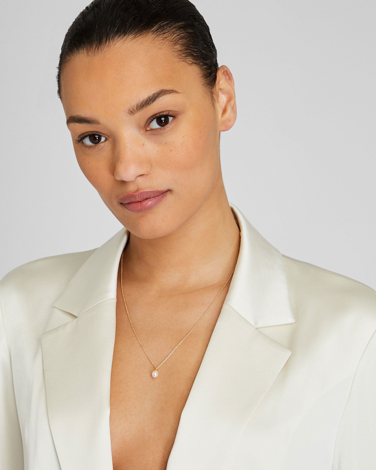 CLUB MONACO - Pearl Pendant Necklace - Gold