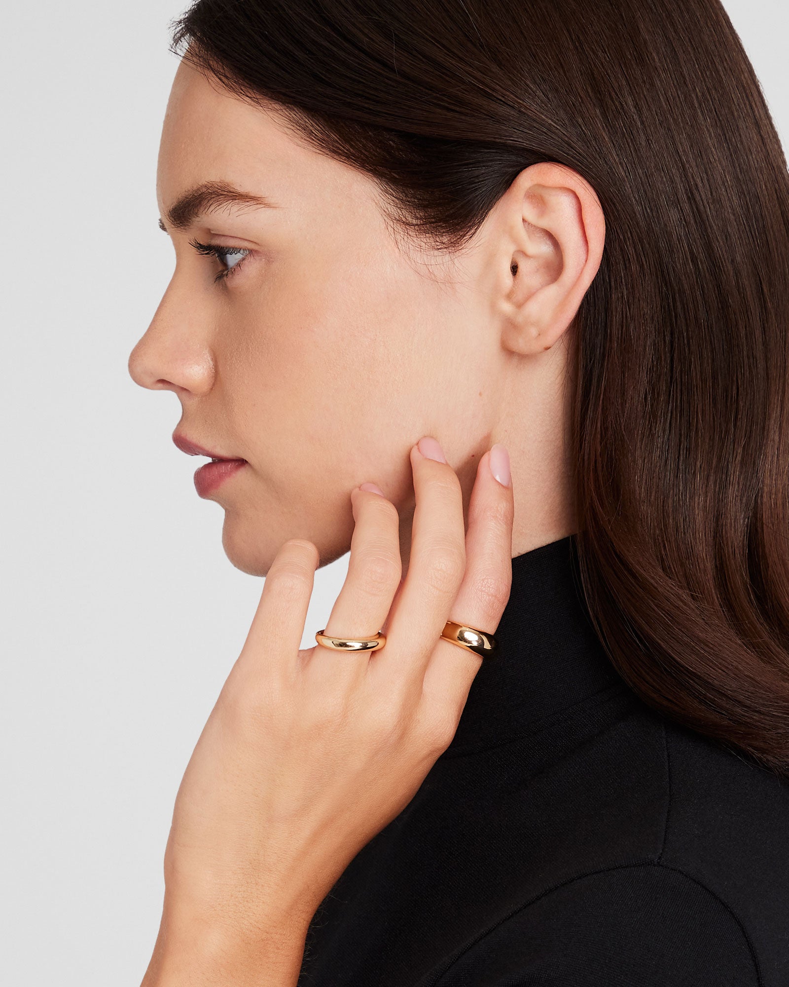 CLUB MONACO - Organic Dome Ring Set - Gold