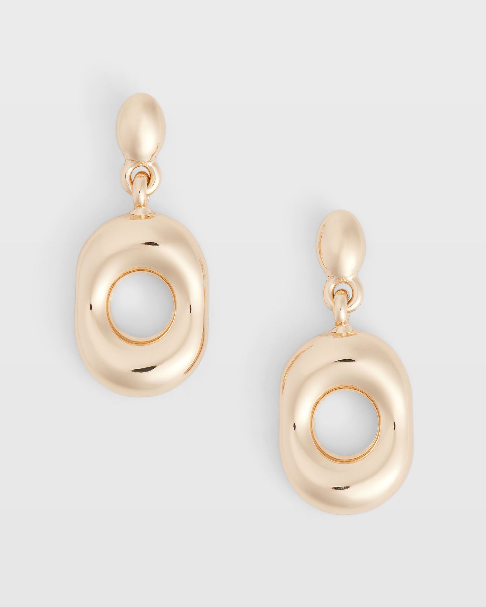 CLUB MONACO - Boucles d’oreilles suspendues de style organique - Or