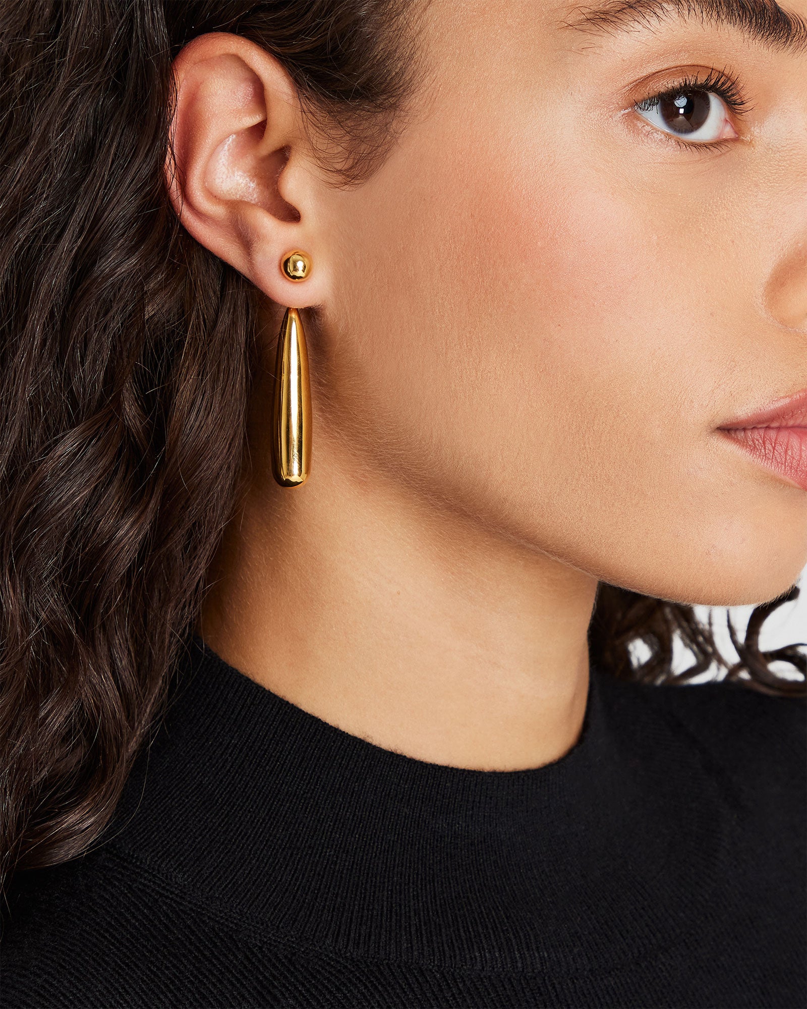 CLUB MONACO - Reverse Dangling Earrings - Gold