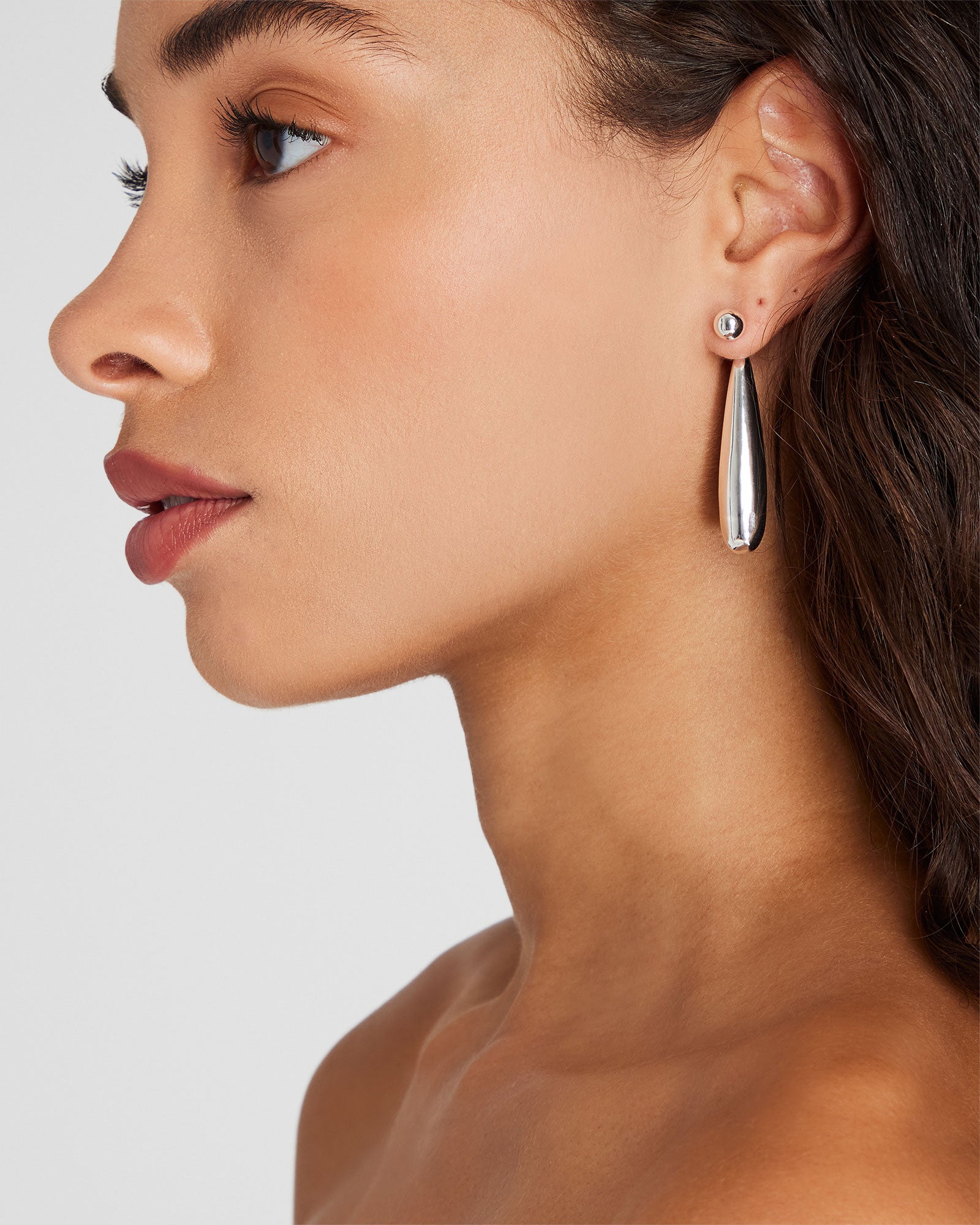 CLUB MONACO - Reverse Dangling Earrings - Silver