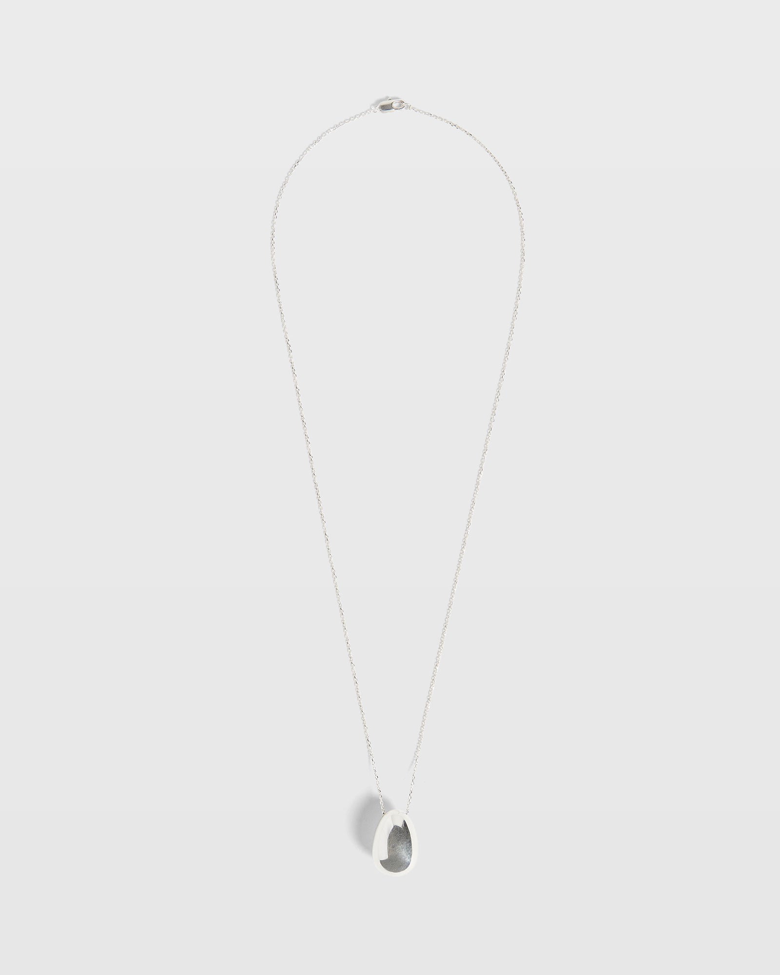 CLUB MONACO - Chunky Teardrop Pendant Necklace - Silver