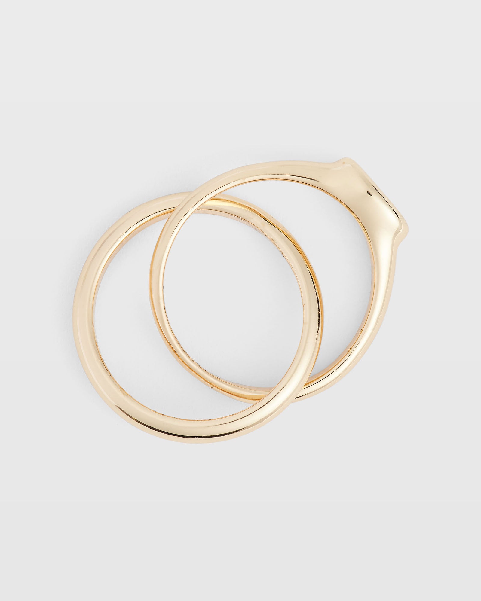 CLUB MONACO - Bague chevalière torsadée - Or